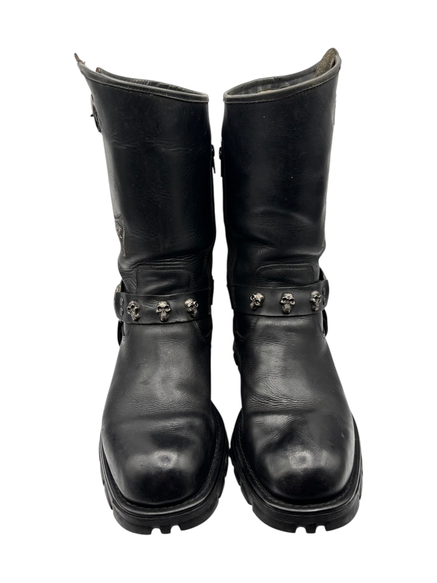 Vintage New Rock leather biker boots size 44