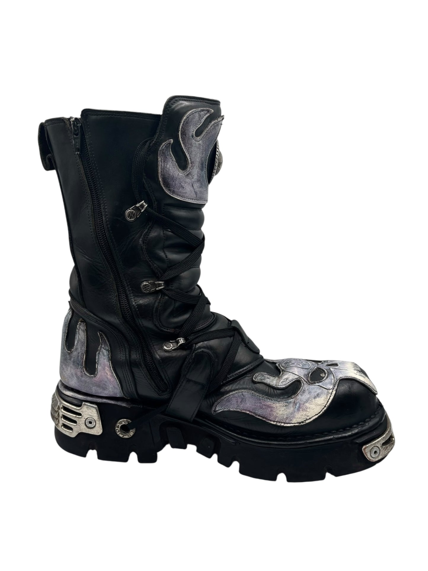 Rare vintage New Rock demon reactor leather boots size 42