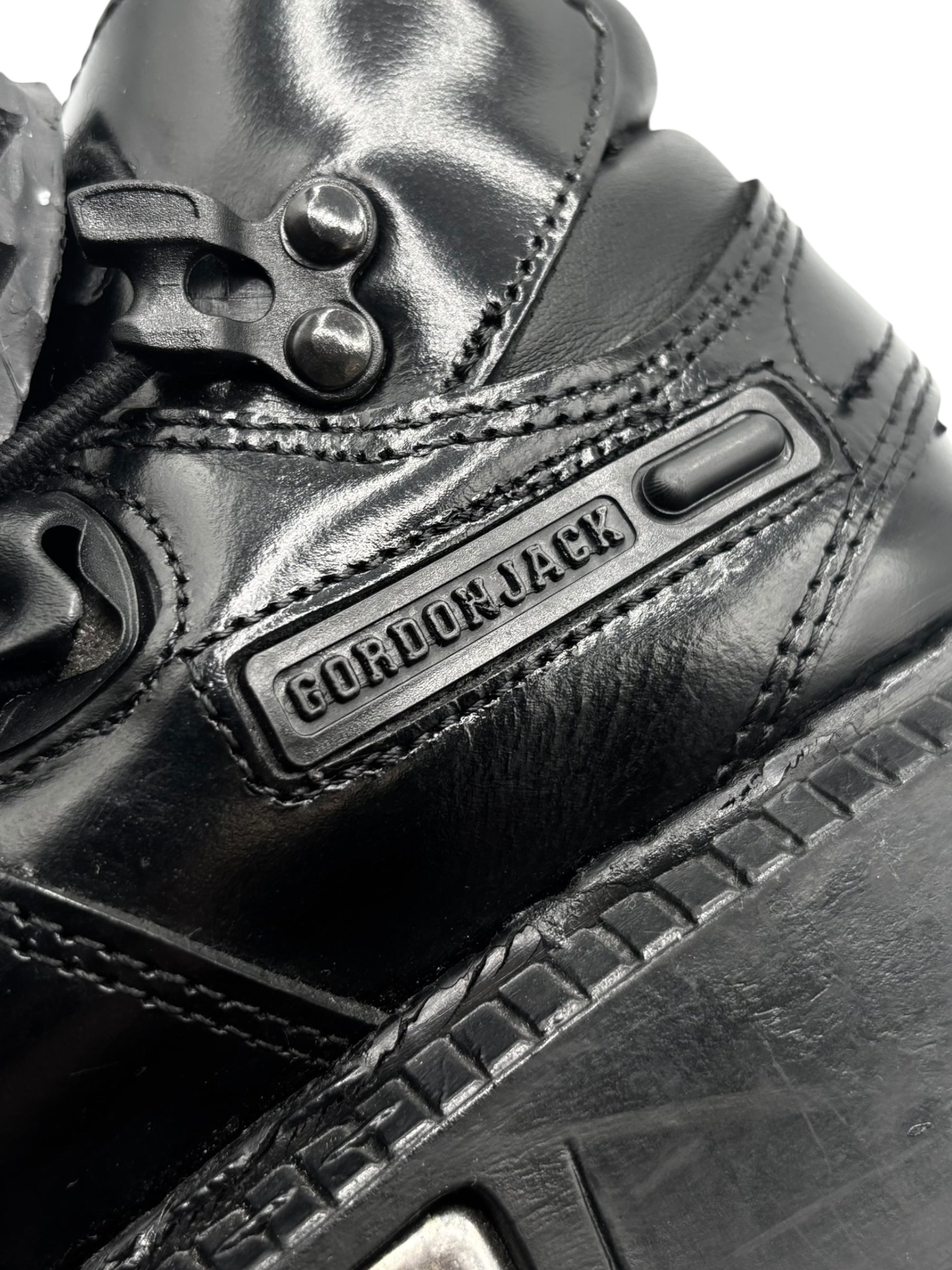 Vintage Gordon Jack lace-up leather platform boots size 39