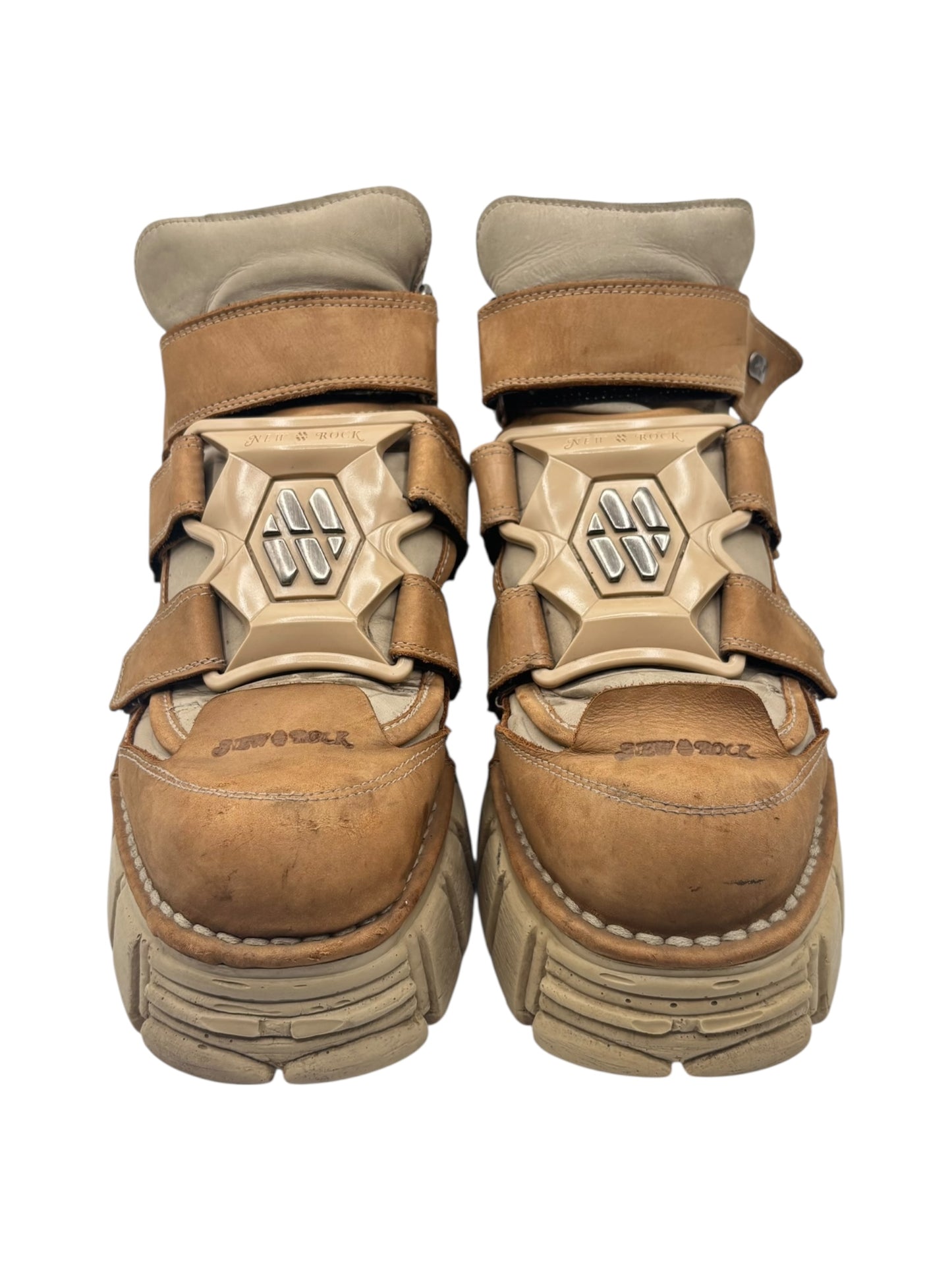 Vintage New Rock M-285 brown/beige platform boots size 41