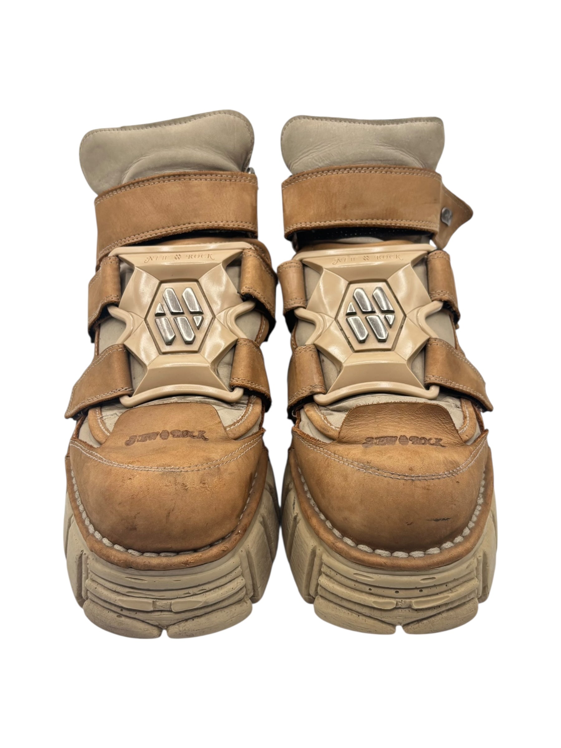 Vintage New Rock M-285 brown/beige platform boots size 41