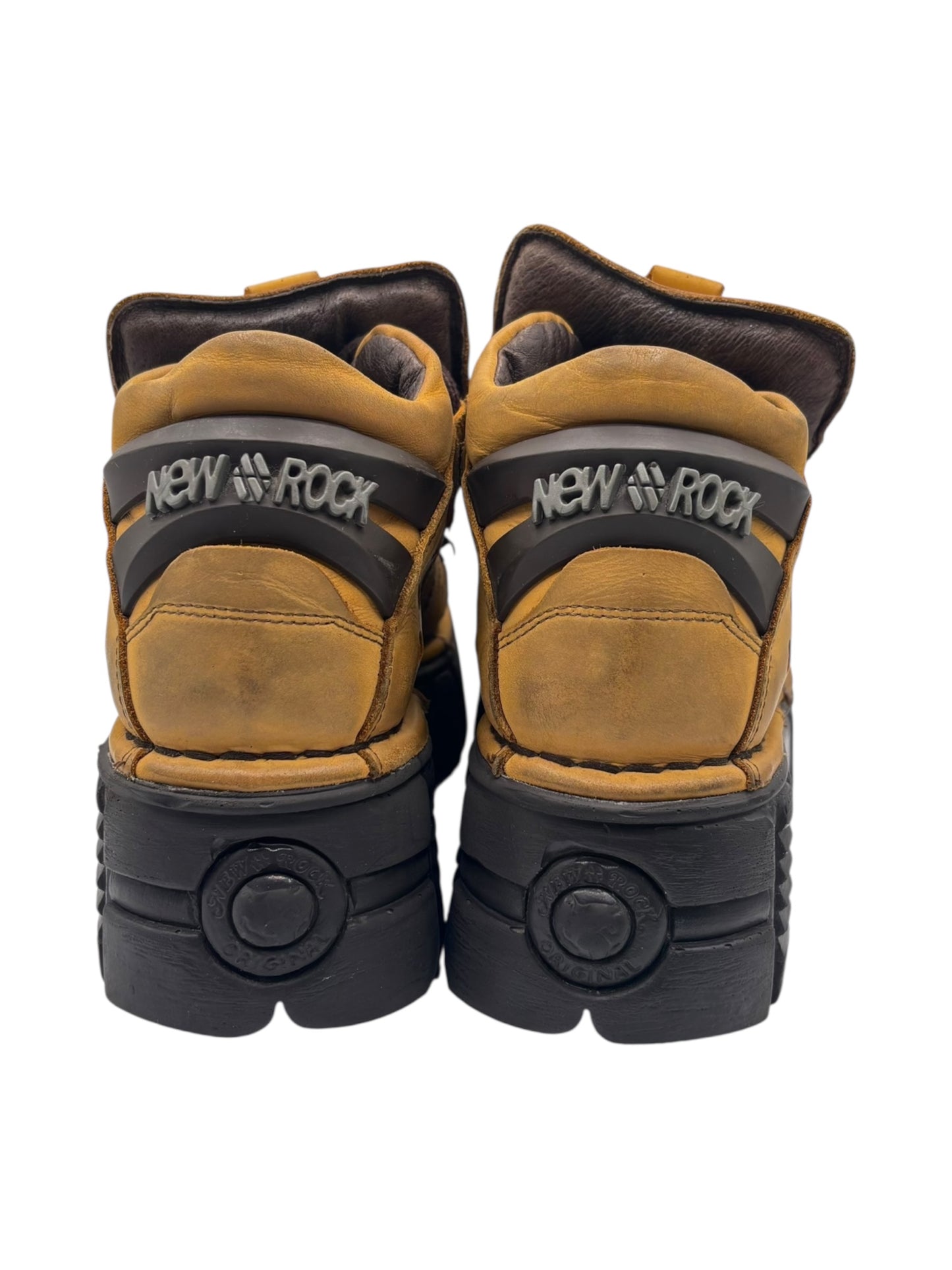 New Rock M-106 mustard color platform boots size 36