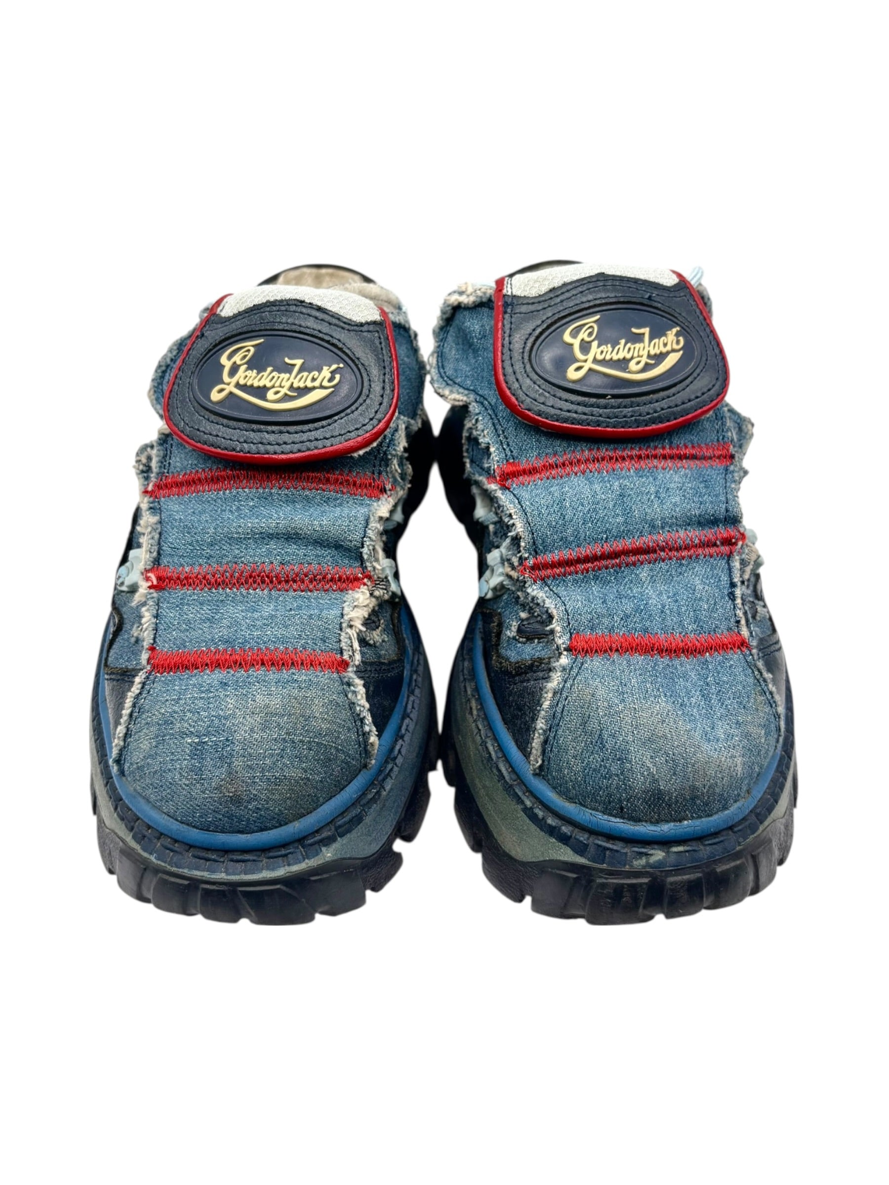 Vintage Gordon Jack denim platform clogs size 36