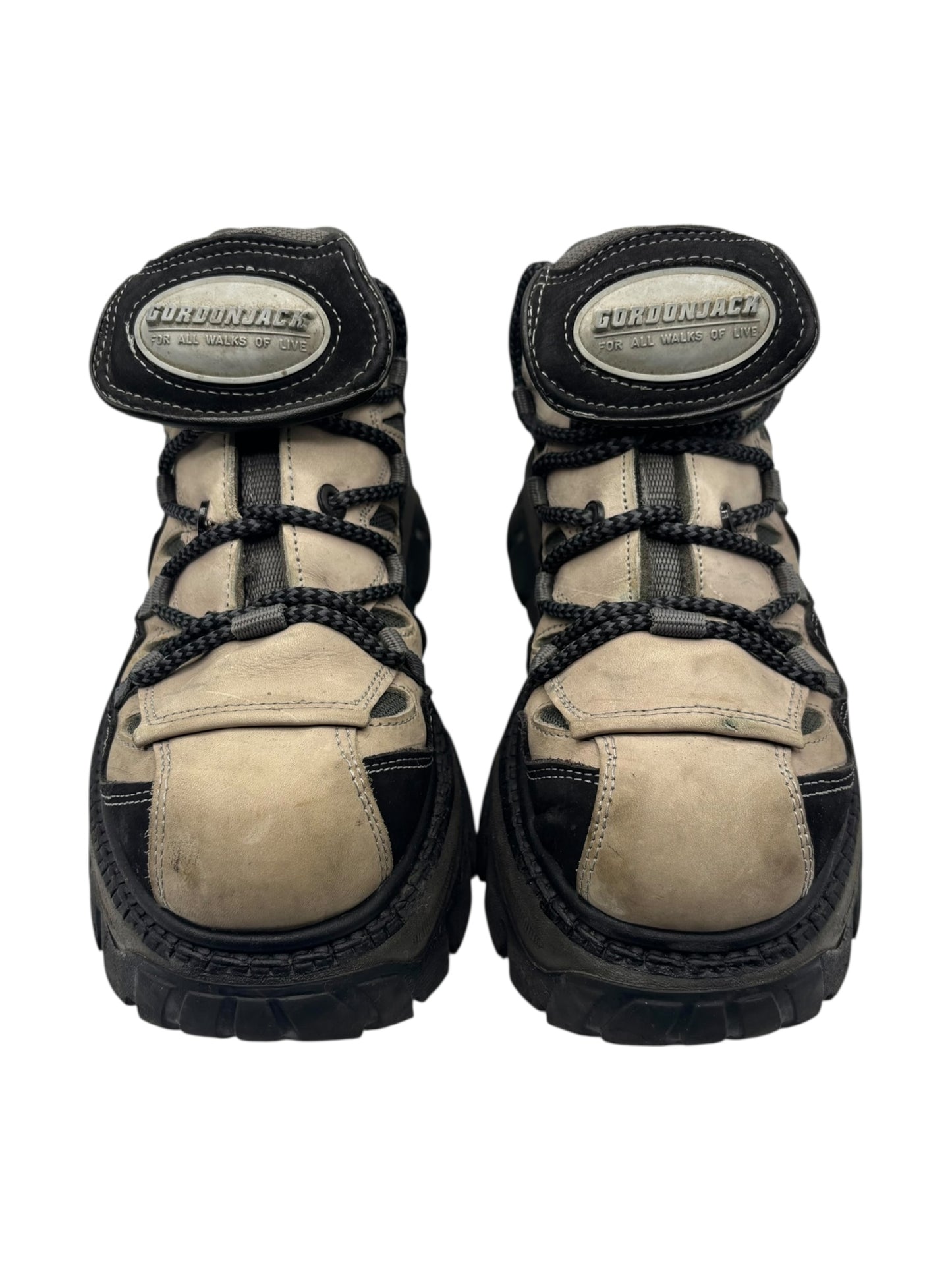 Vintage Gordon Jack black/beige platform boots size 41