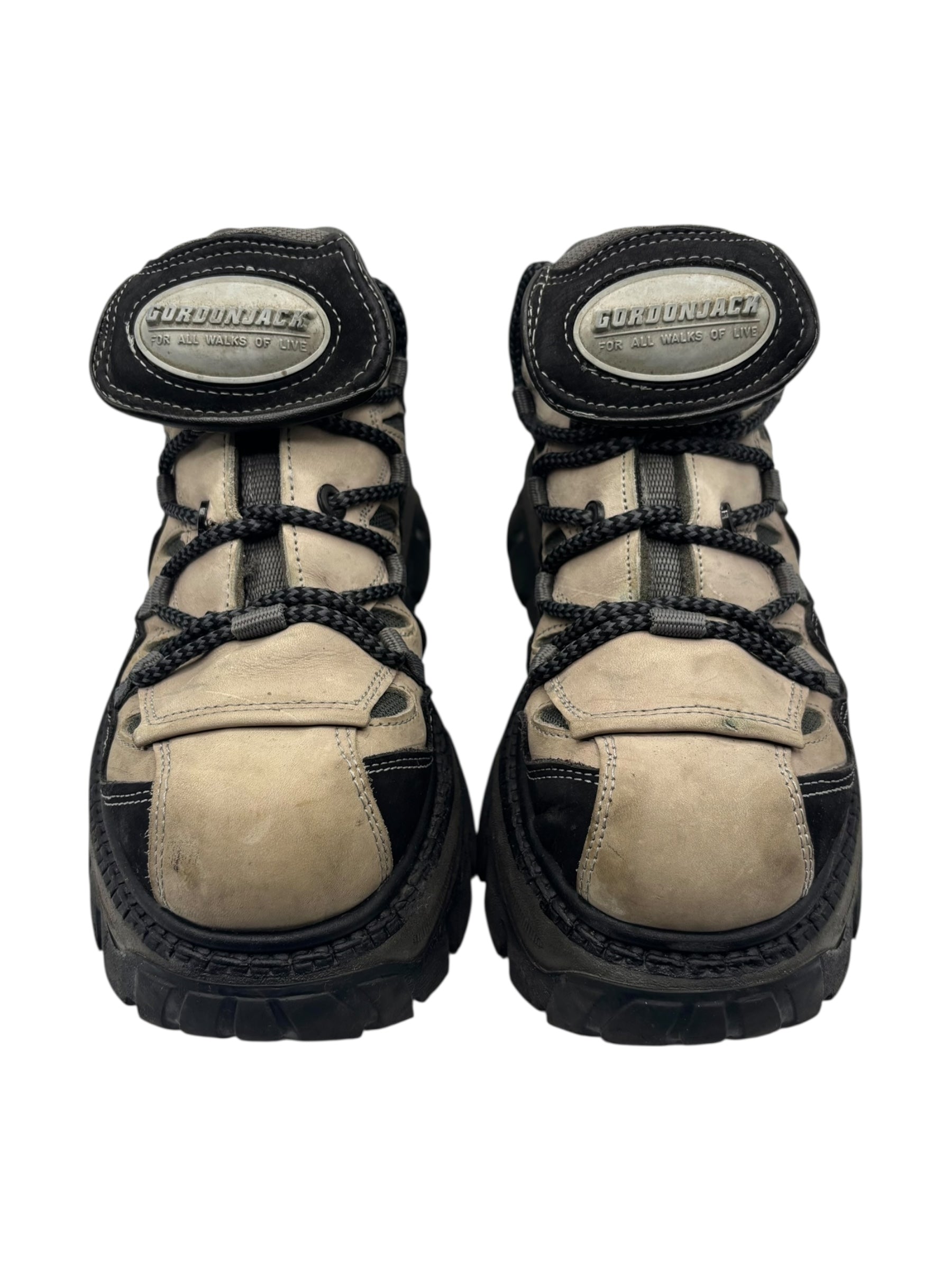 Vintage Gordon Jack black/beige platform boots size 41