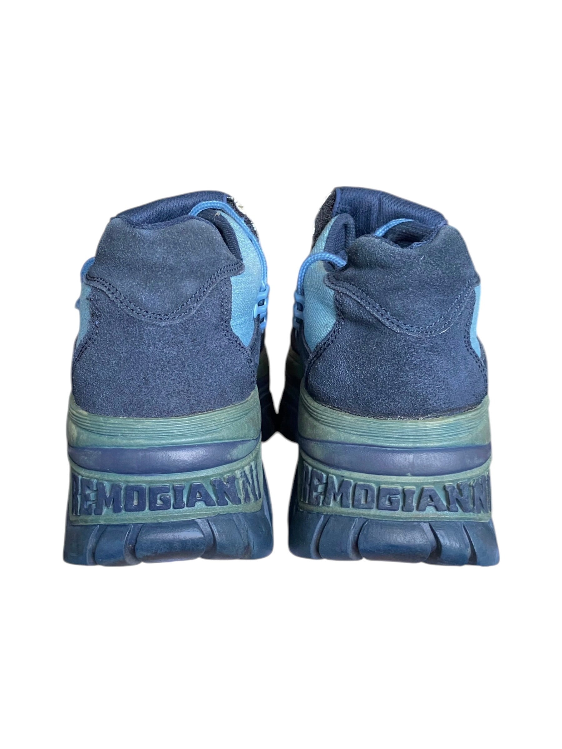 Vintage Remo Gianni blue platform boots size 40