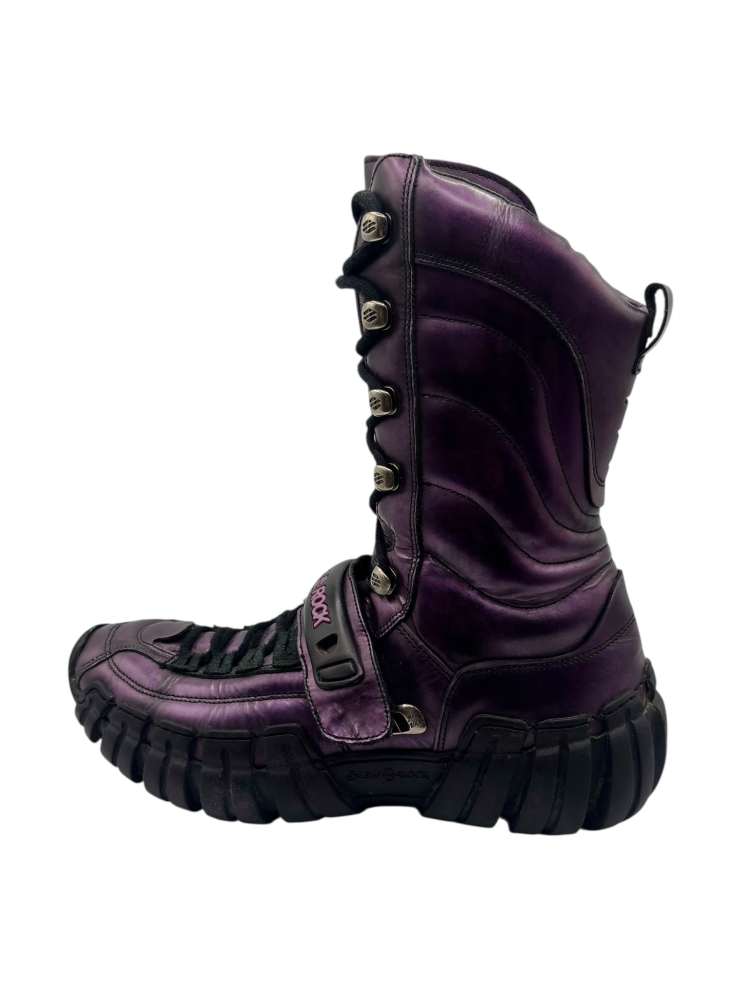 Vintage New Rock purple techno boots size 40
