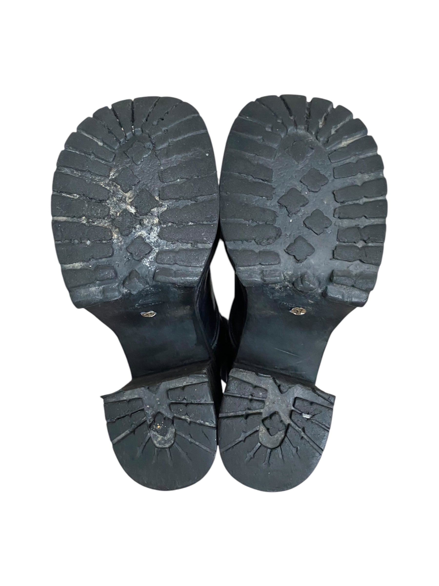 Vintage El Dantes block platform leather boots size 37