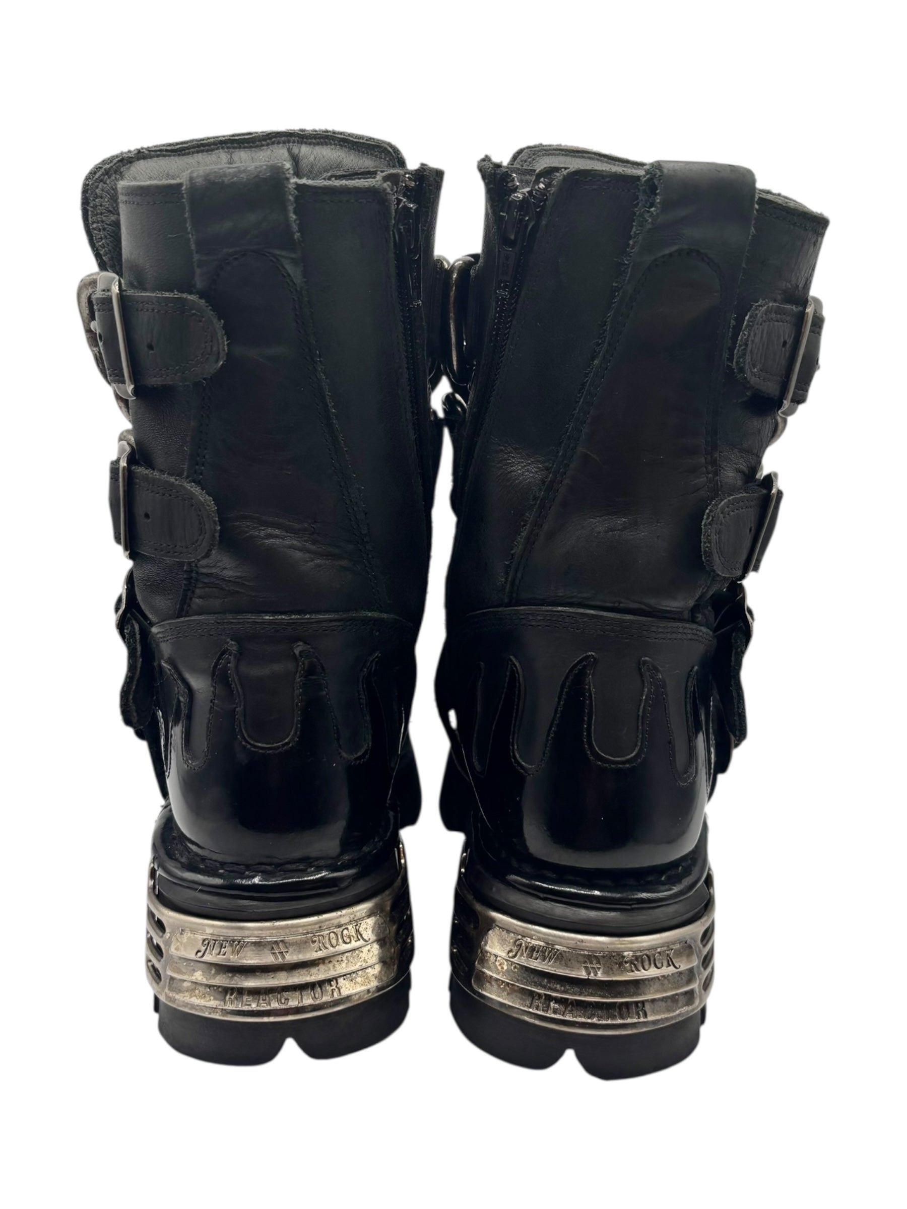 Vintage New Rock M-727-S1 chained leather boots size 36