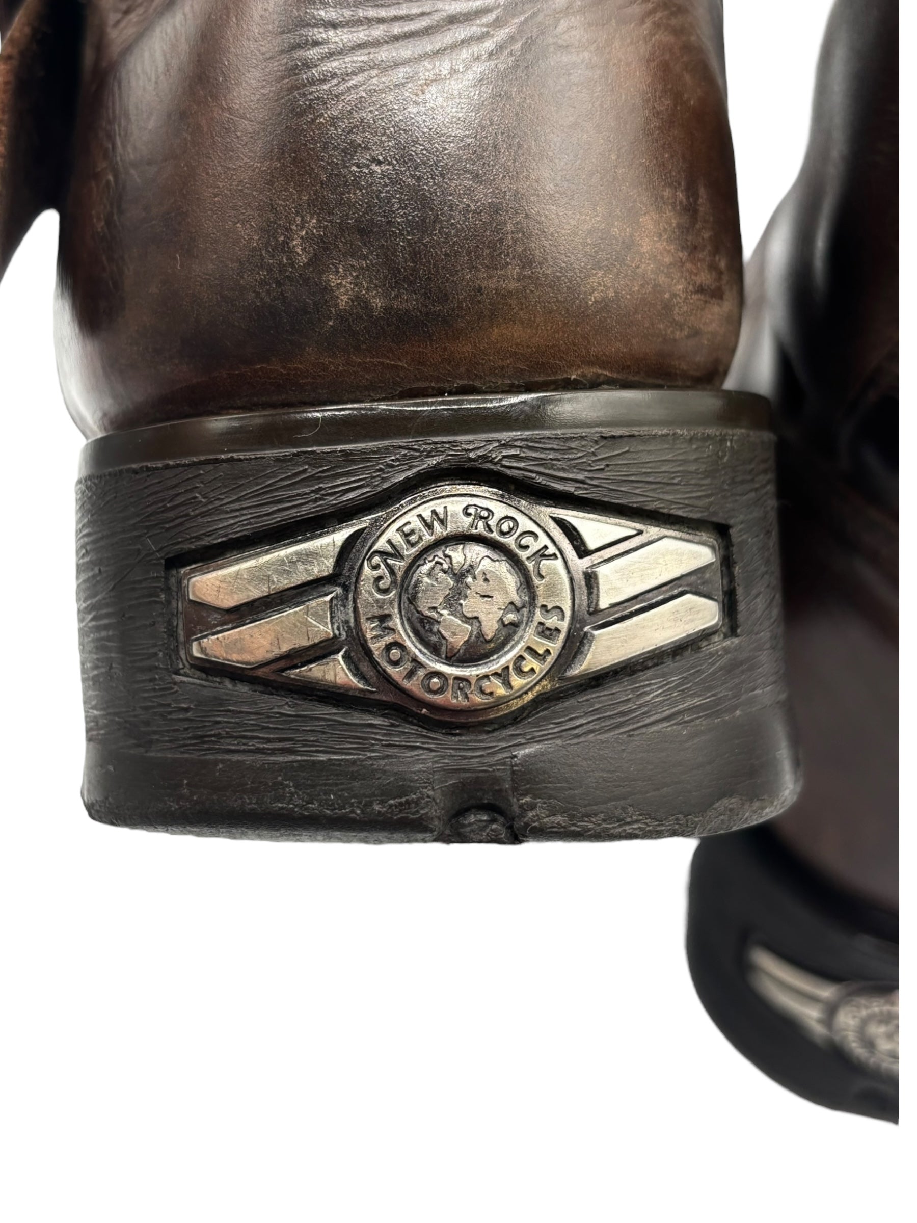 Vintage New Rock leather biker boots size 39