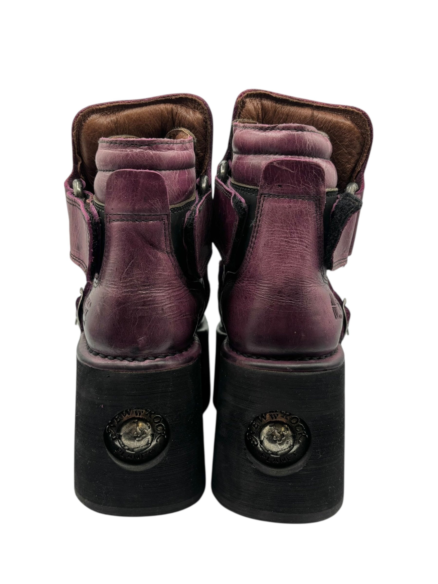 Vintage 90s New Rock neptuno pouch platform boots size 40