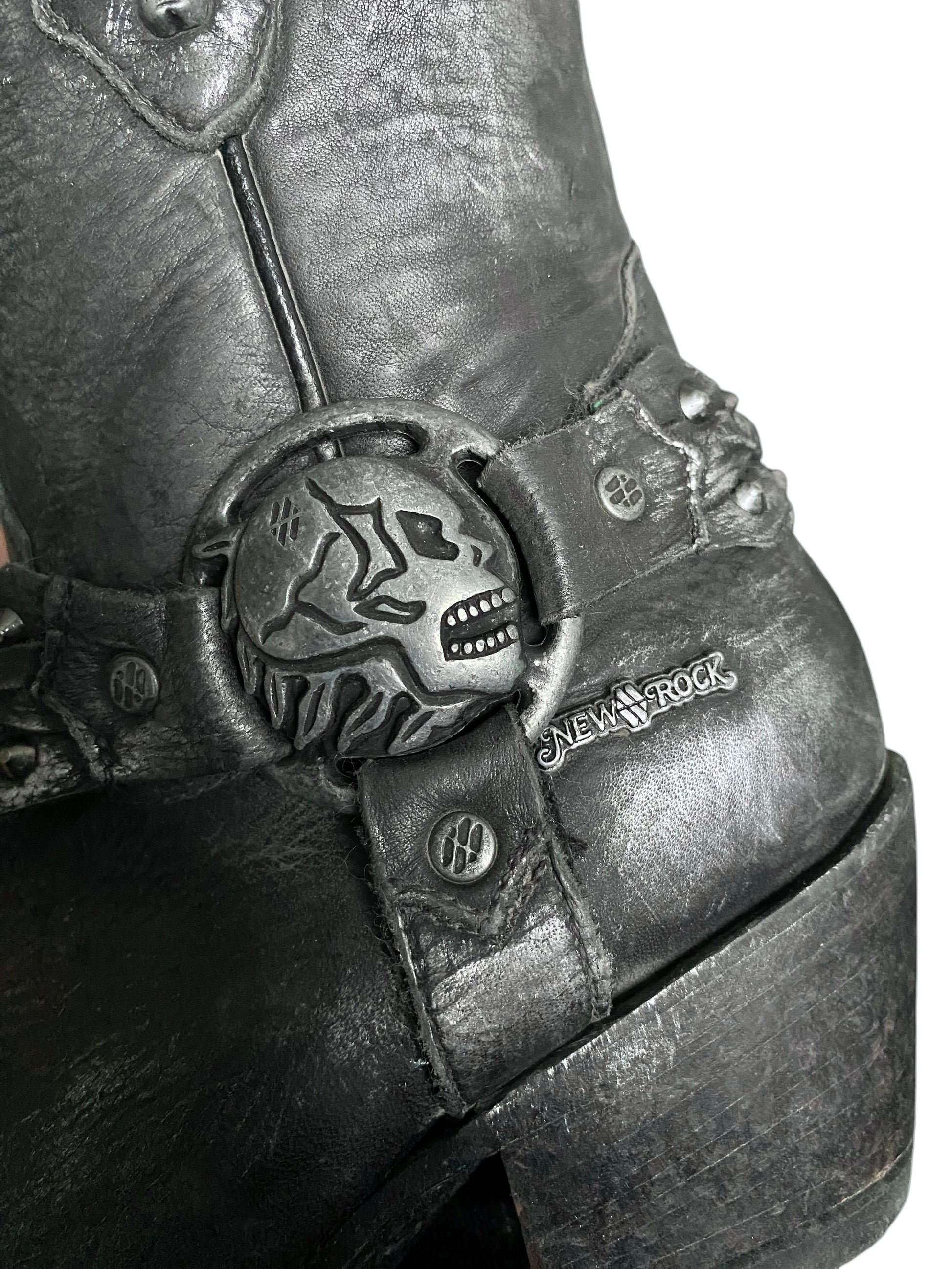 New Rock leather cowboy boots size 37