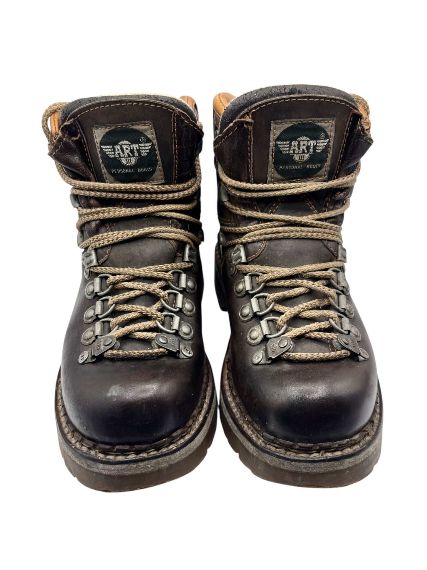 Vintage ART brown leather ankle boots size 36