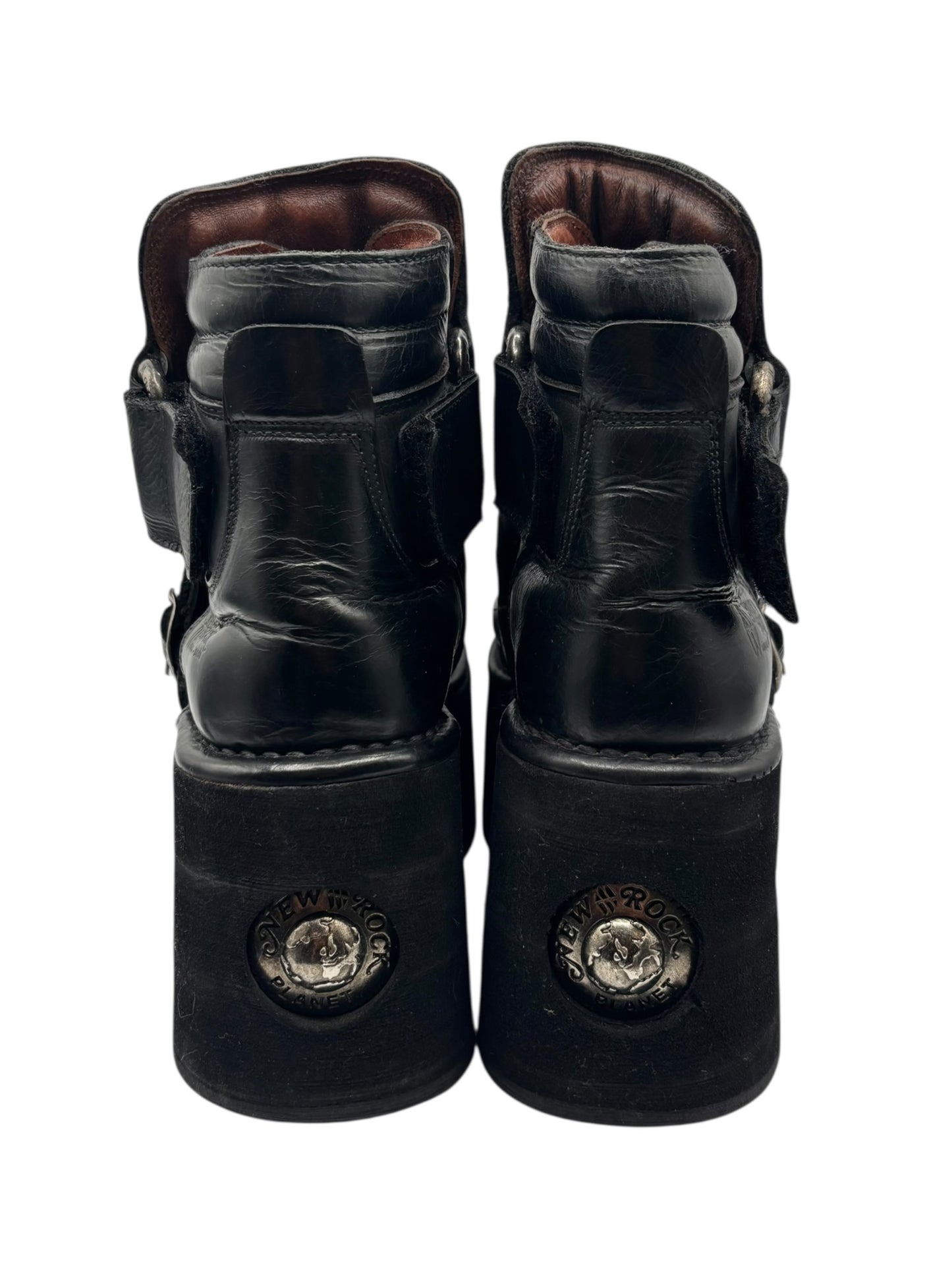 Vintage 90s New Rock neptuno pouch platform boots size 39