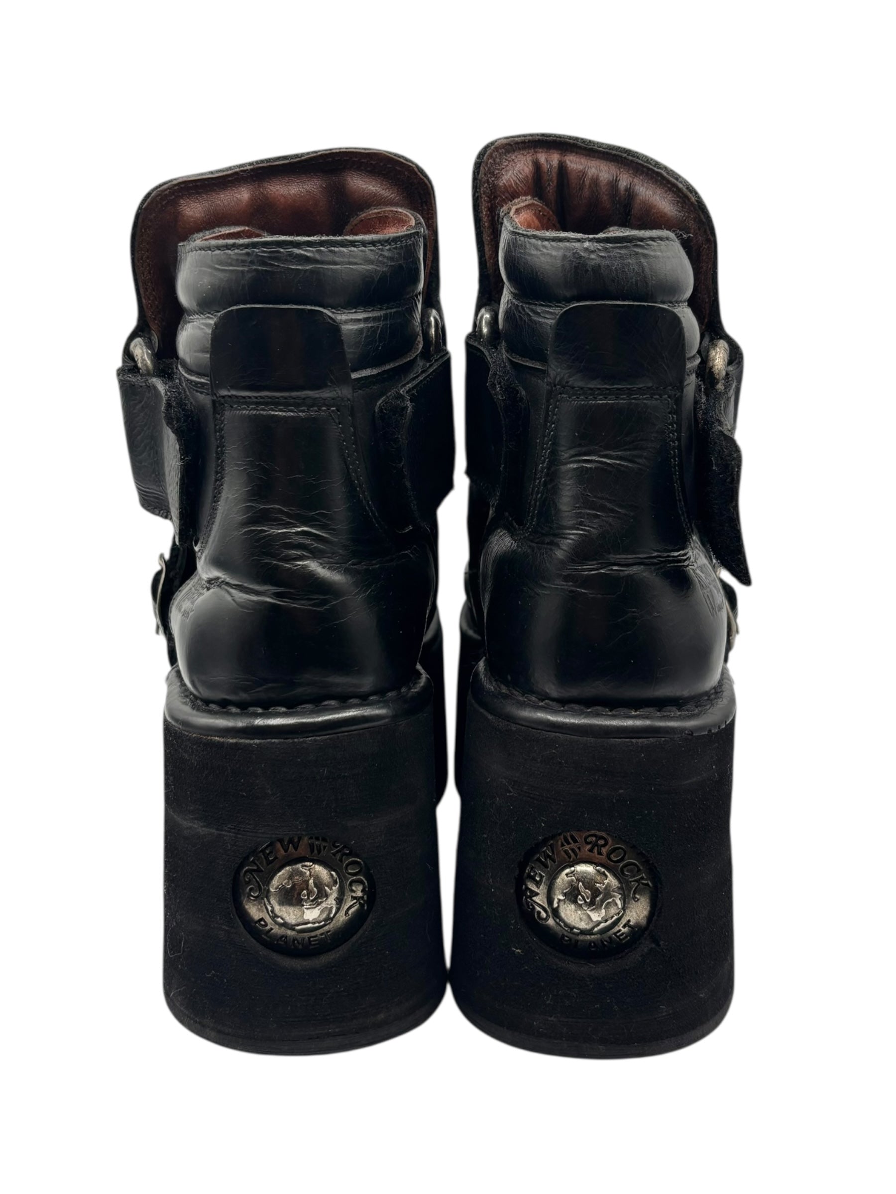 Vintage 90s New Rock neptuno pouch platform boots size 39