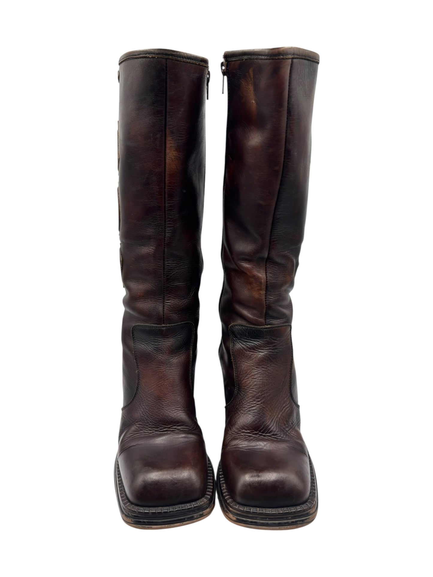 Beautiful vintage El Dantes brown leather boots size 38