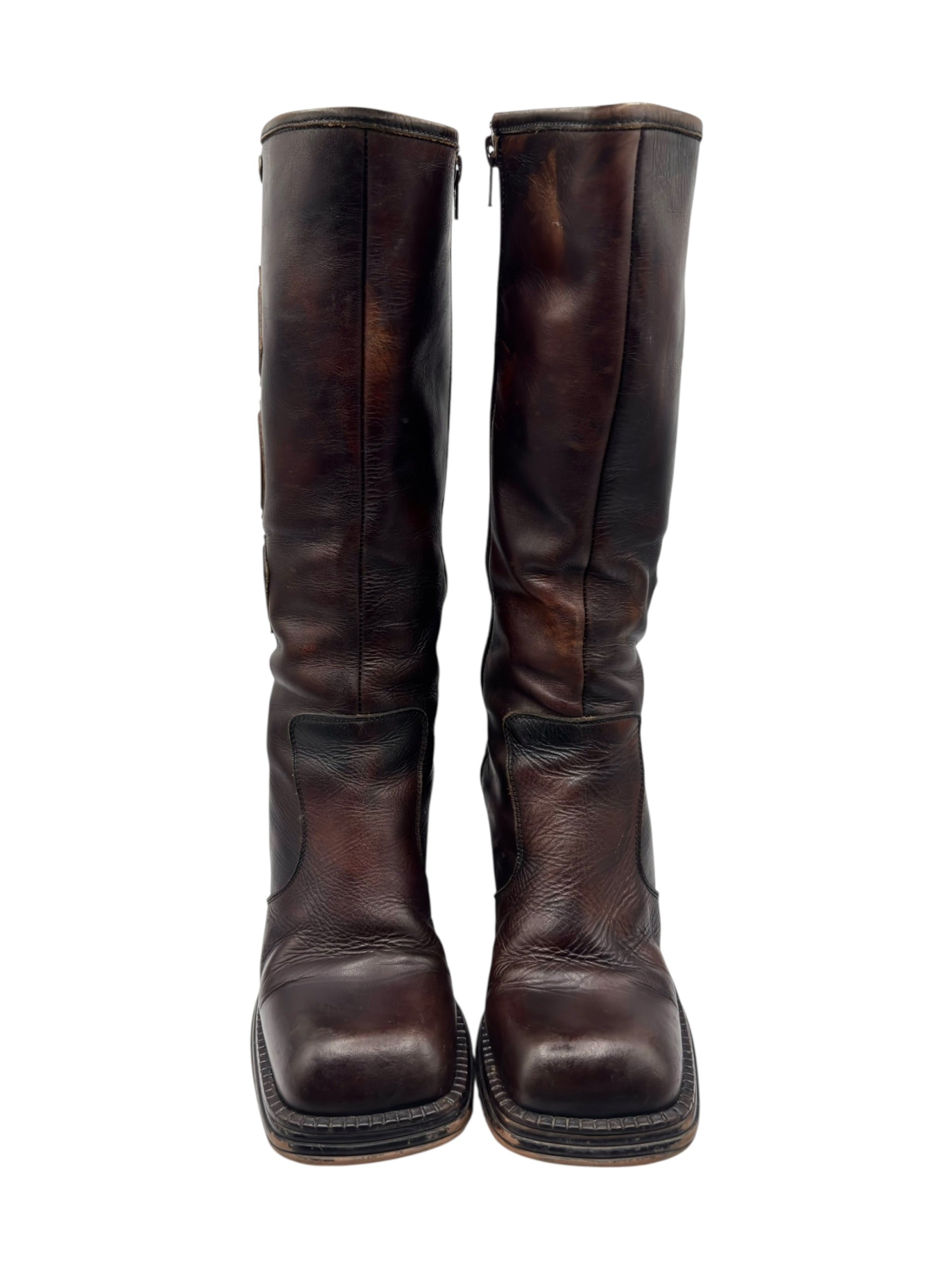 Beautiful vintage El Dantes brown leather boots size 38