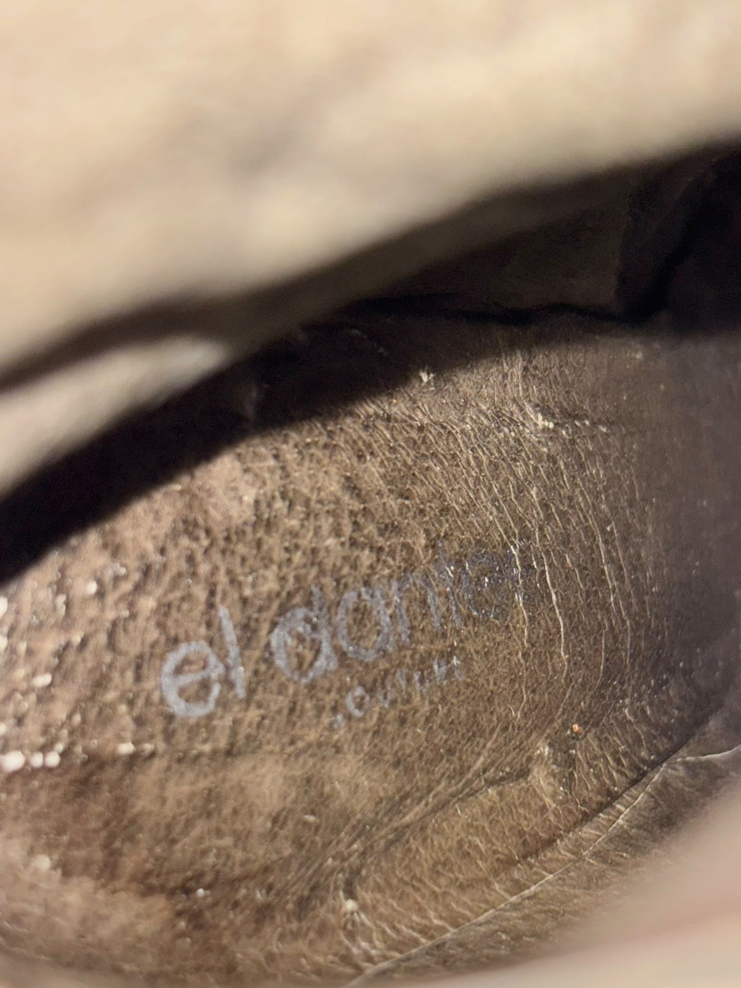 Beautiful vintage El Dantes golden brown fur leather boots size 40