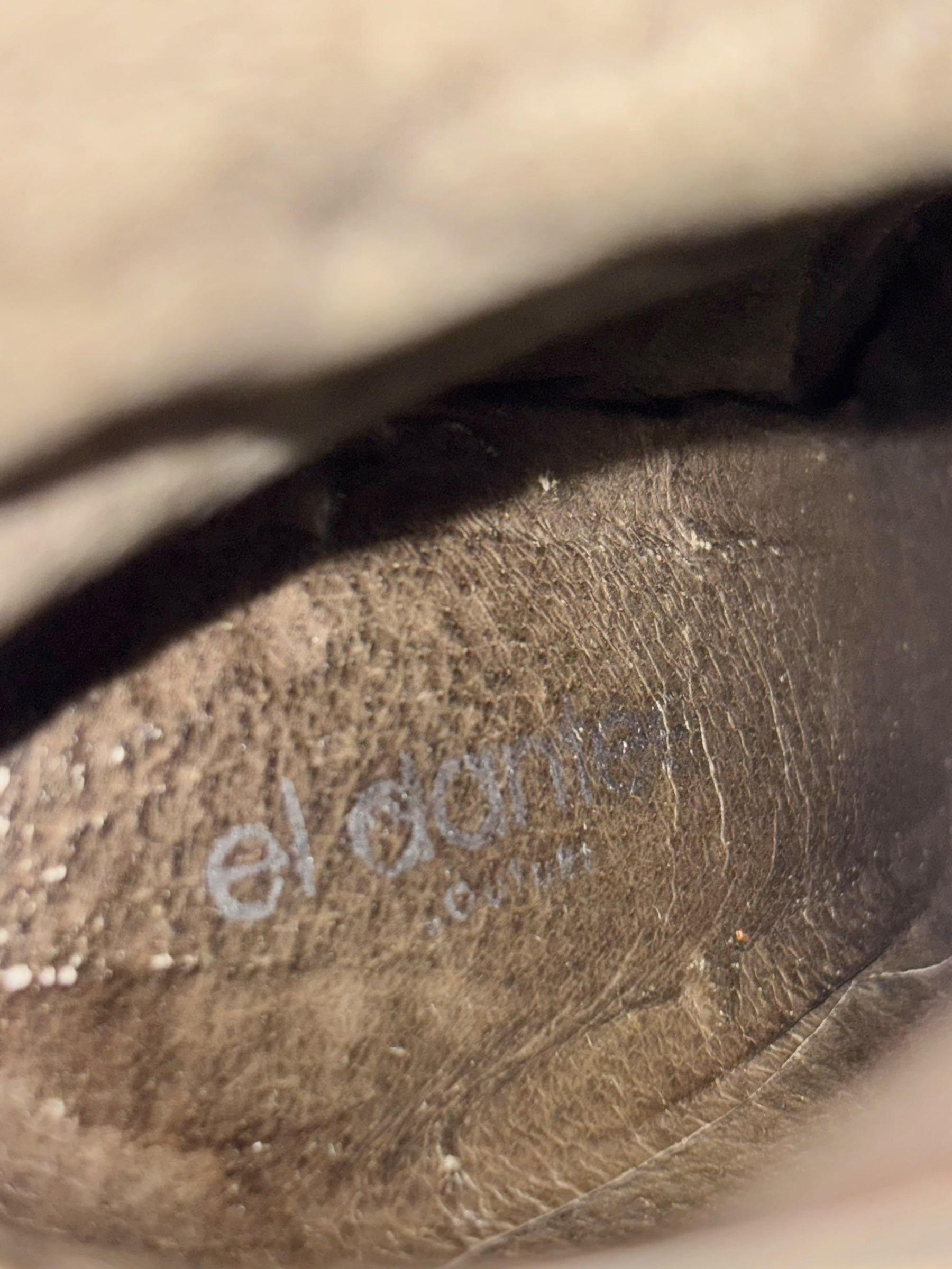 Beautiful vintage El Dantes golden brown fur leather boots size 40