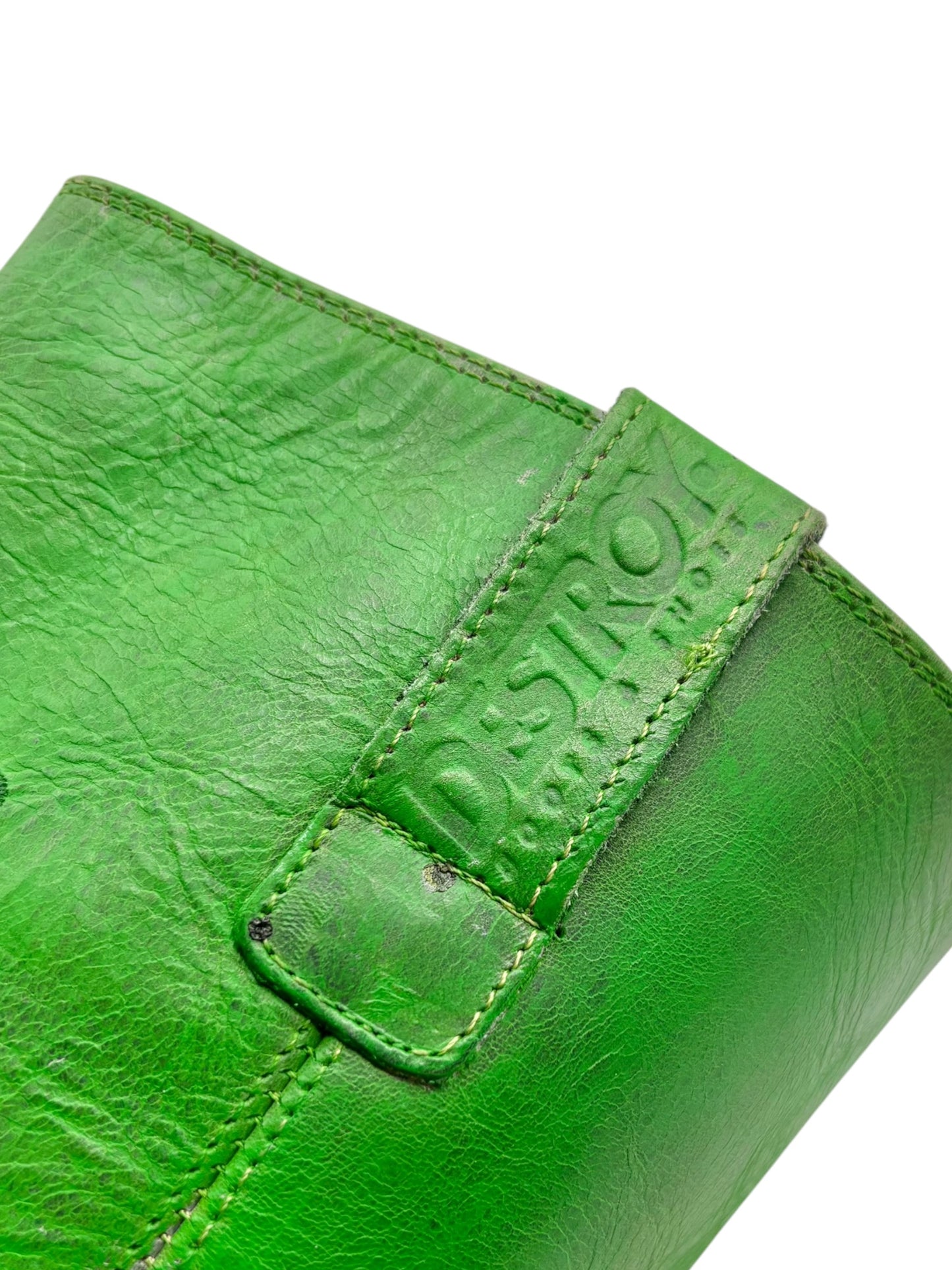 Vintage Destroy green leather boots size 37