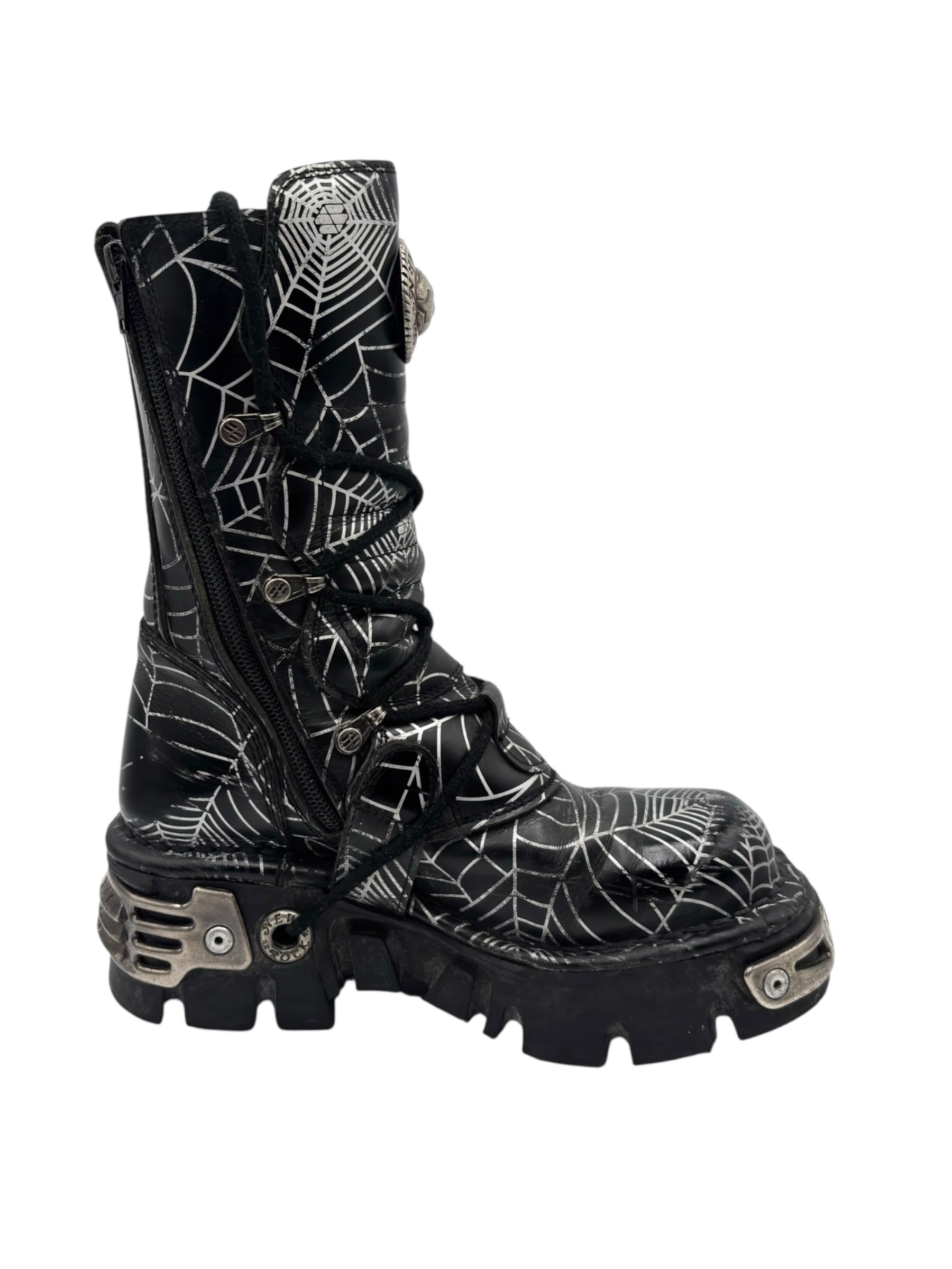 Vintage New Rock cobweb reactor  boots size 36