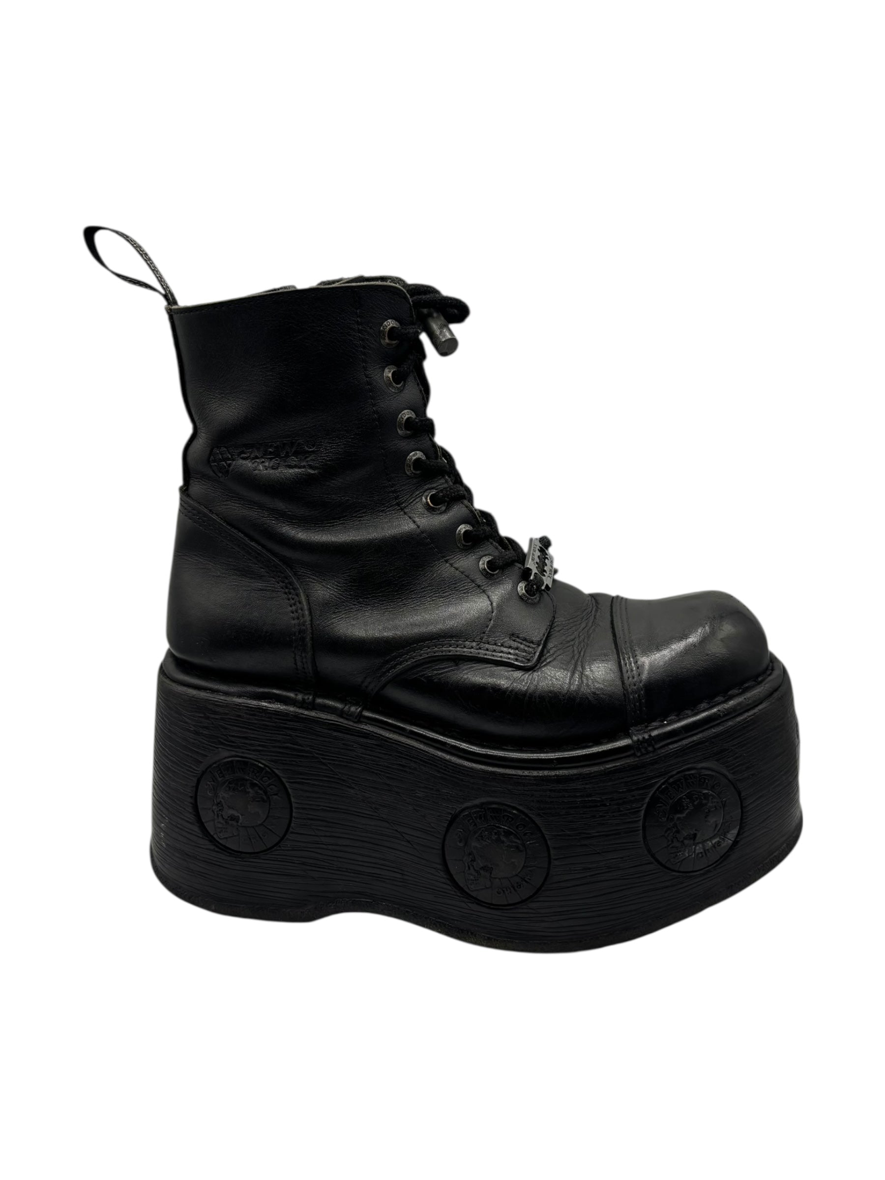 New Rock neptuno mili lace-up leather platform boots size 38