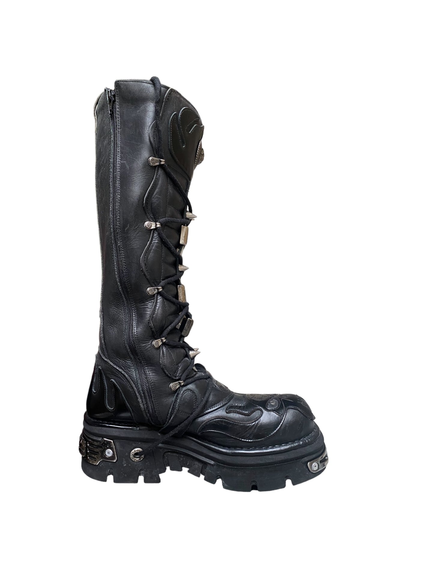 Vintage New Rock M-161-S1 reactor knee-high boots size 46