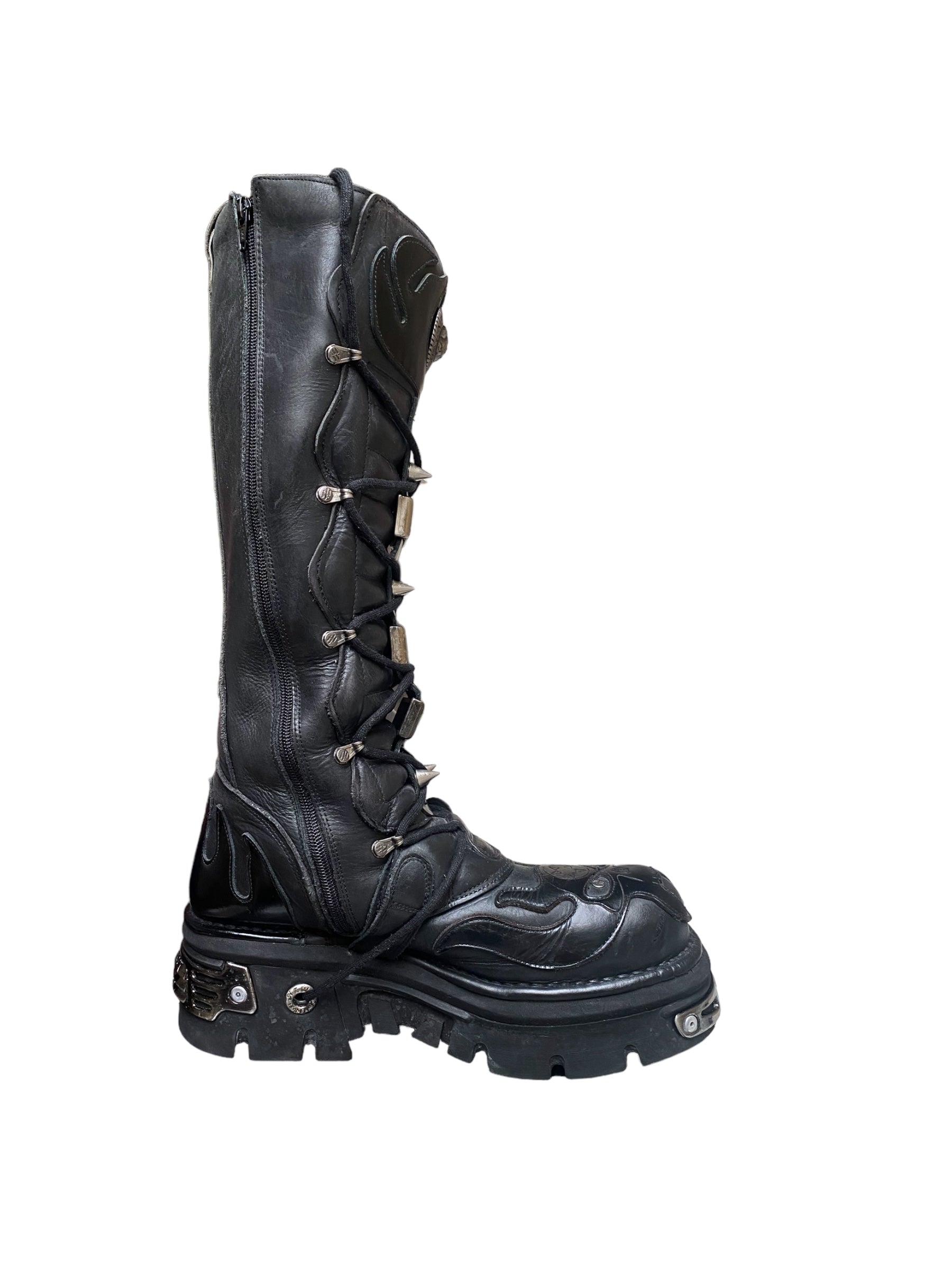 Vintage New Rock M-161-S1 reactor knee-high boots size 46
