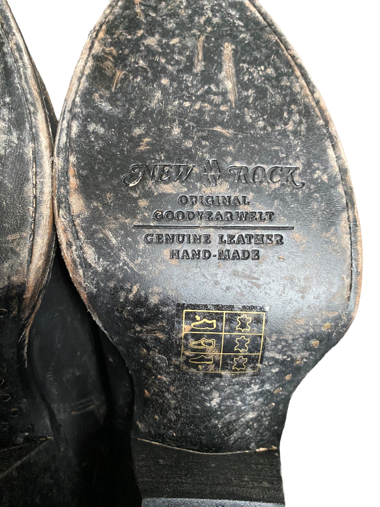 New Rock leather cowboy boots size 38