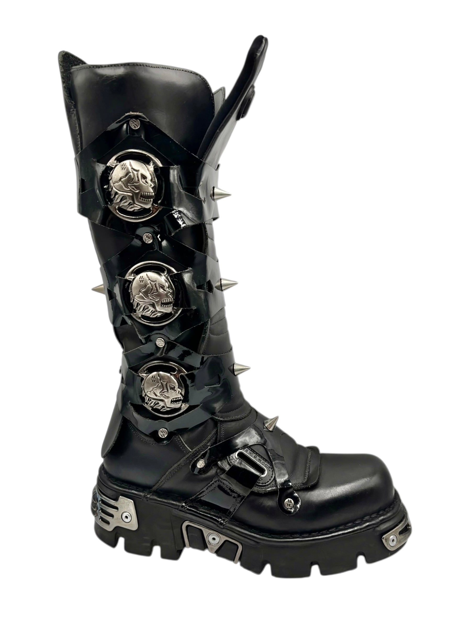 Vintage New Rock M-735-C5 knee high leather boots size 41