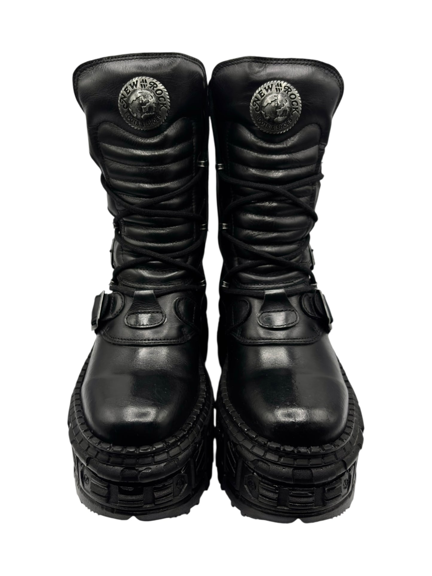 New Rock mid-calf techno platform boots size 39