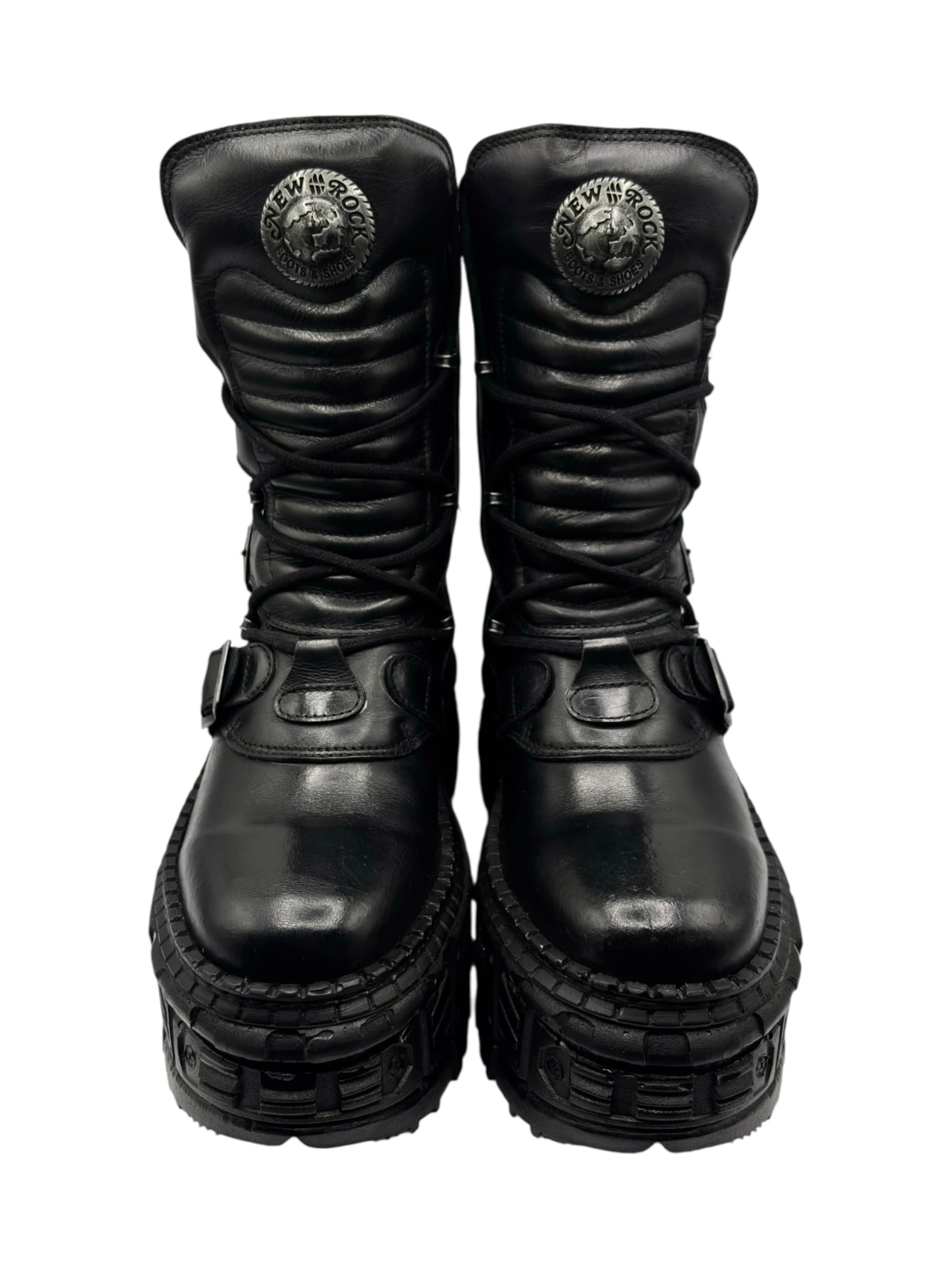 New Rock mid-calf techno platform boots size 39