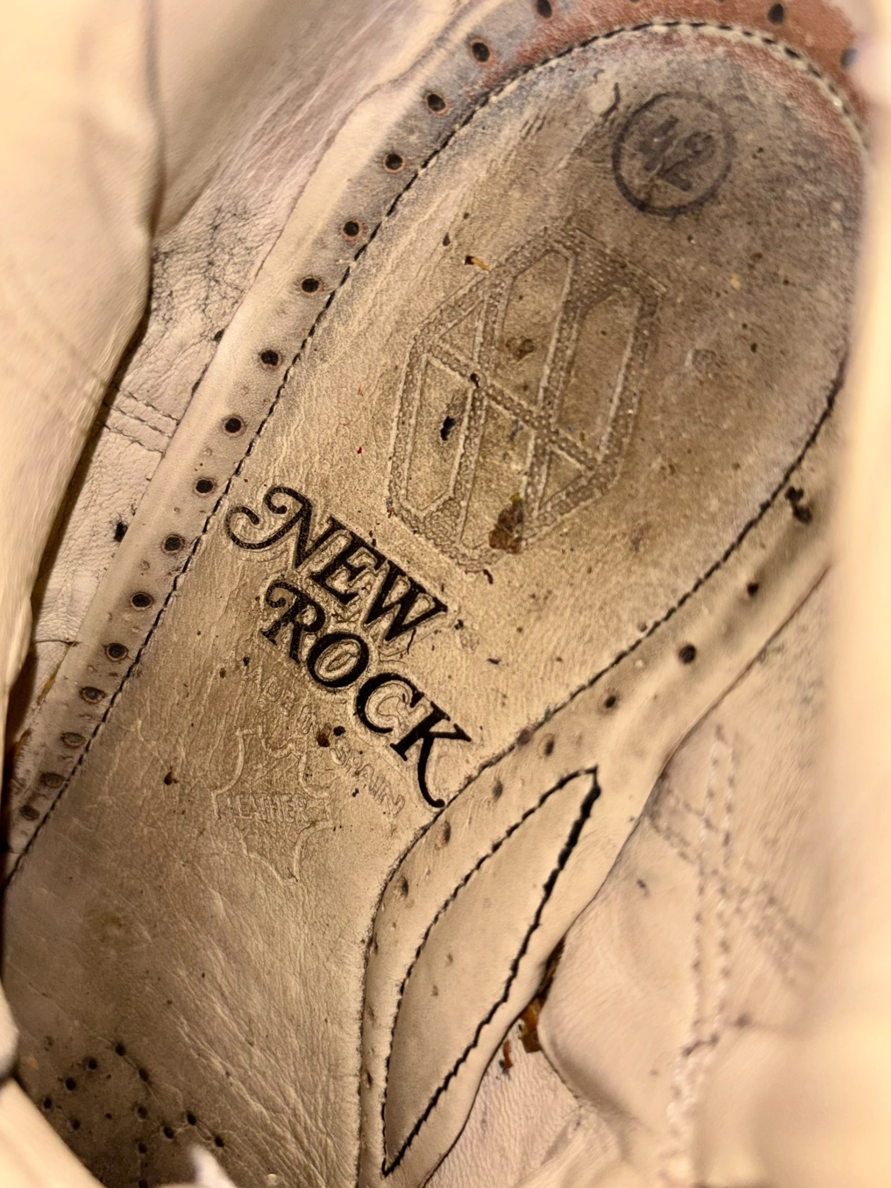 Vintage New Rock mid-calf reactor leather boots size 42