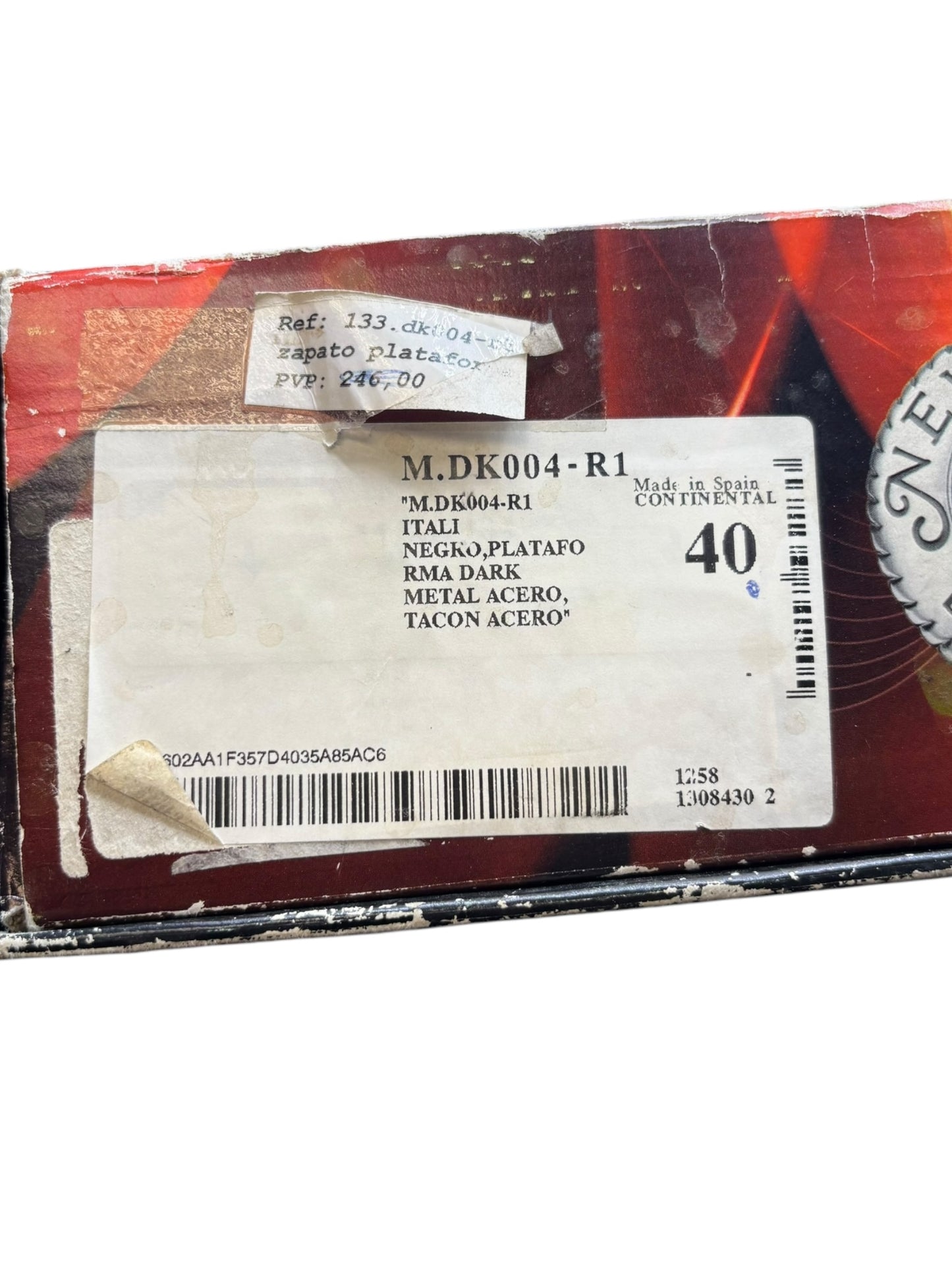 Vintage New Rock leather platform heels size 40