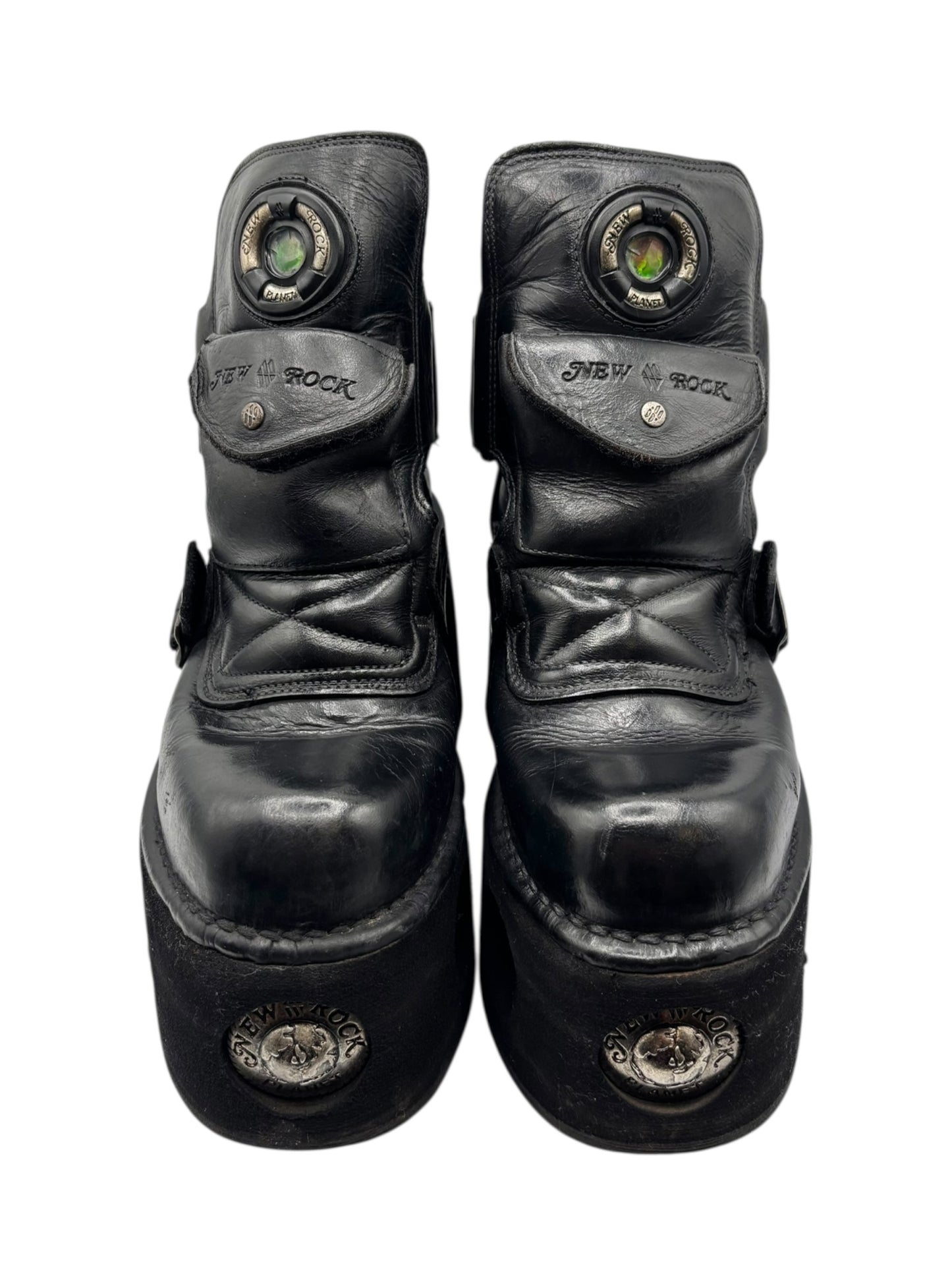 Vintage 90s New Rock neptuno pouch platform boots size 39