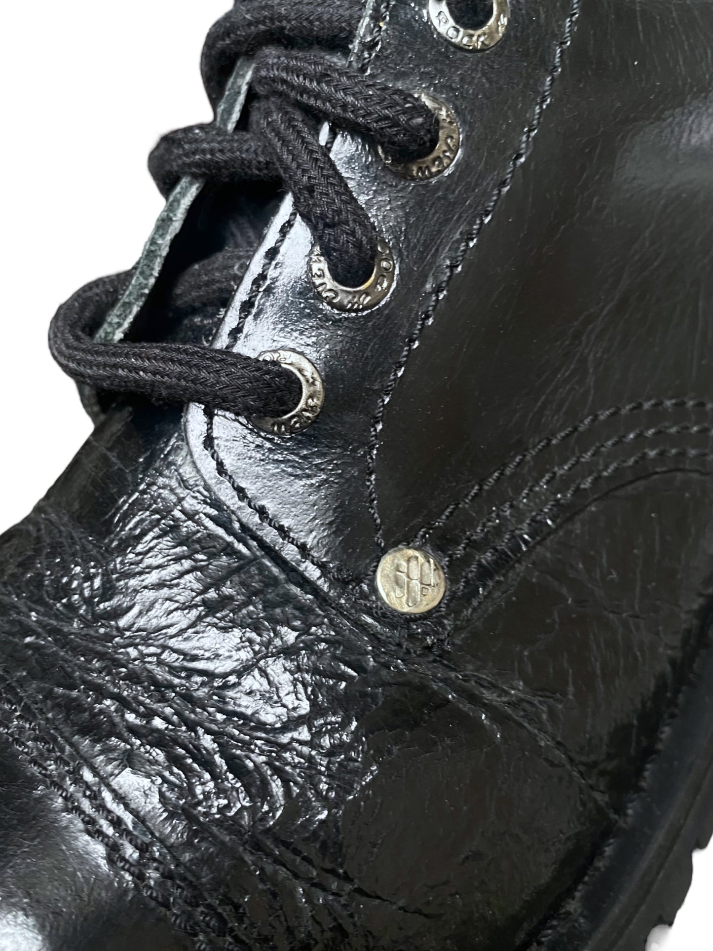 New Rock black leather boots size 37