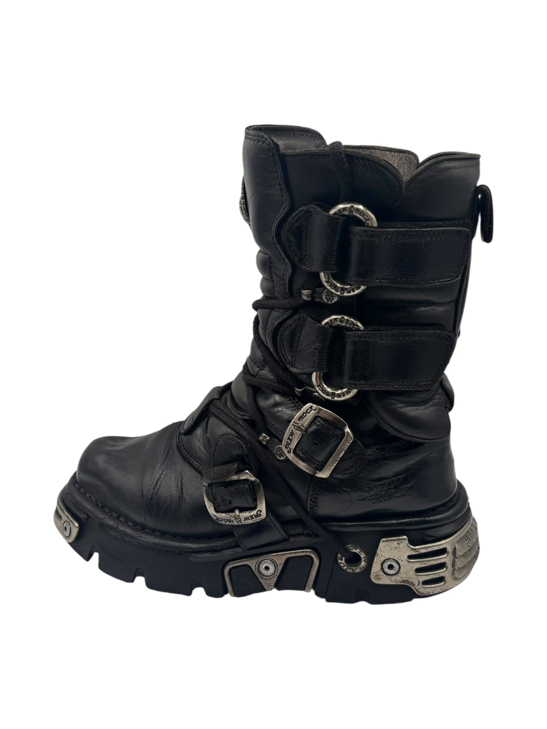 Rare vintage New Rock reactor leather boots size 36
