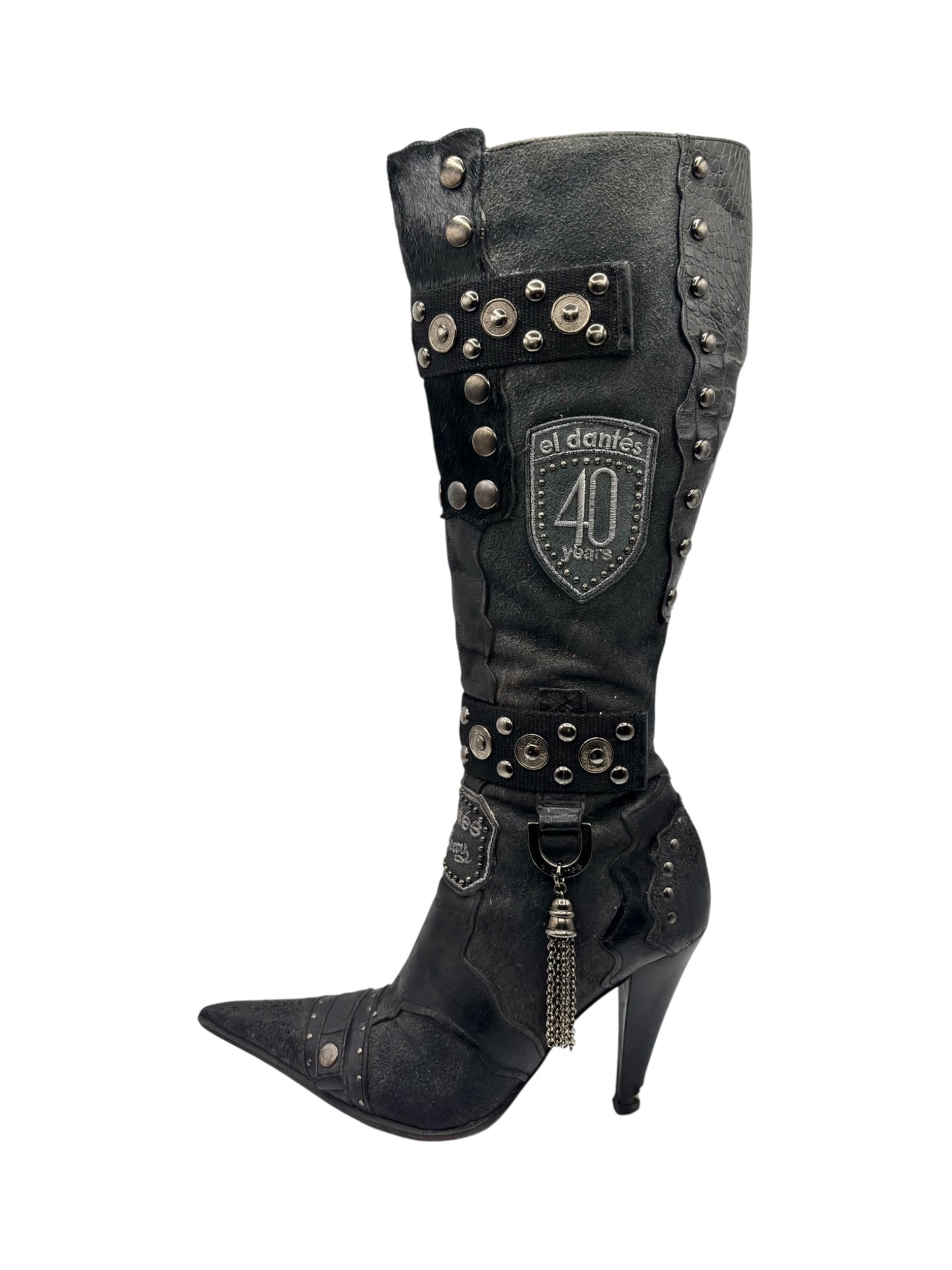 Vintage El Dantes knee high leather boots size 36
