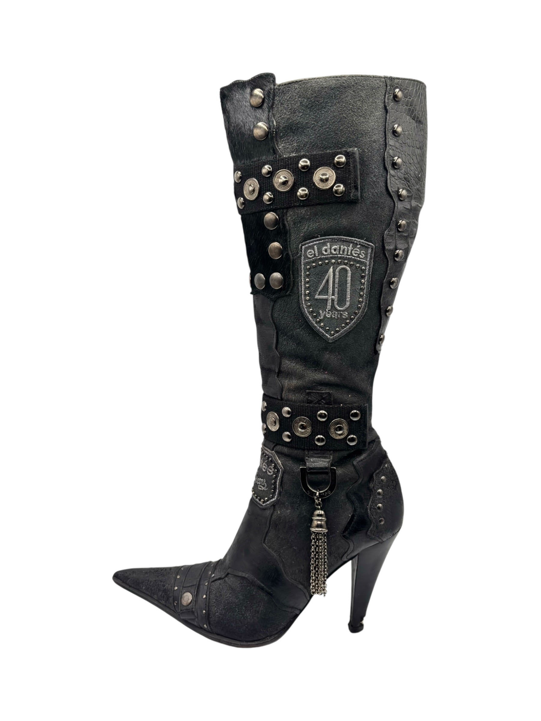 Vintage El Dantes knee high leather boots size 36