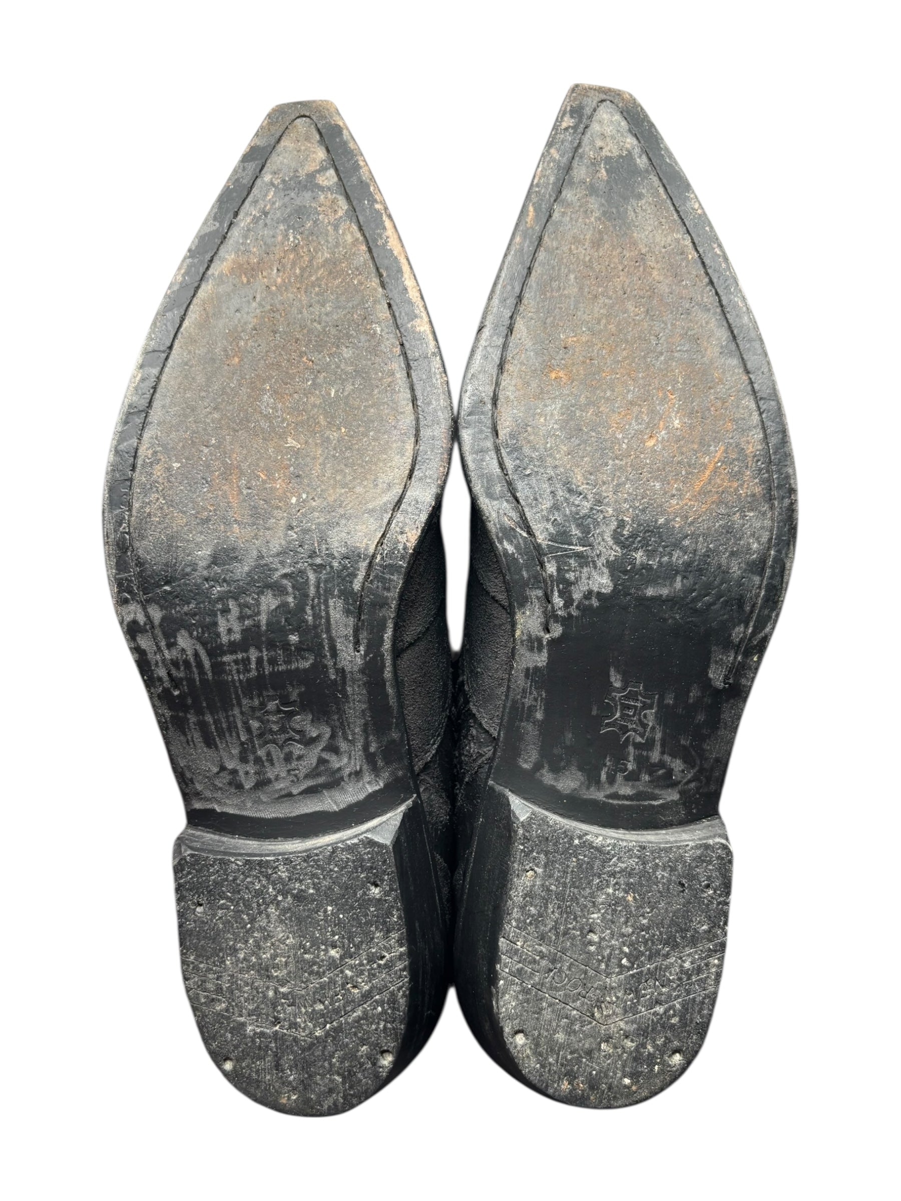 Vintage New Rock sauron black leather cowboy boots size 45