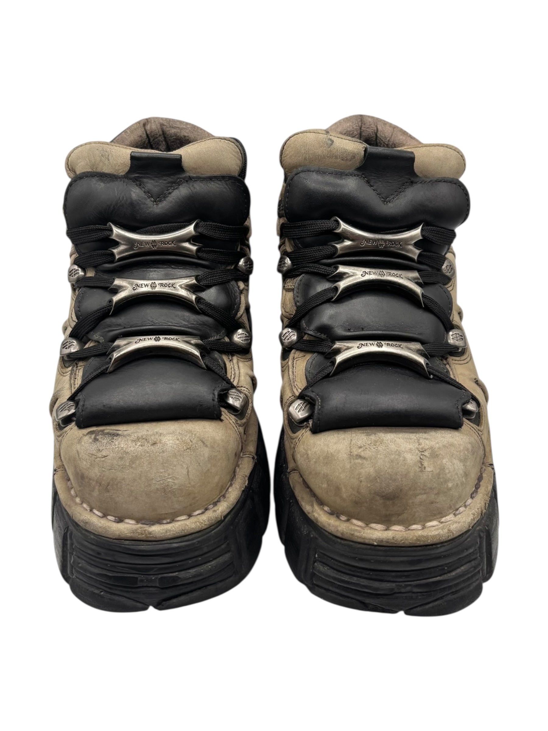 New Rock M-106 grey platform boots size 40