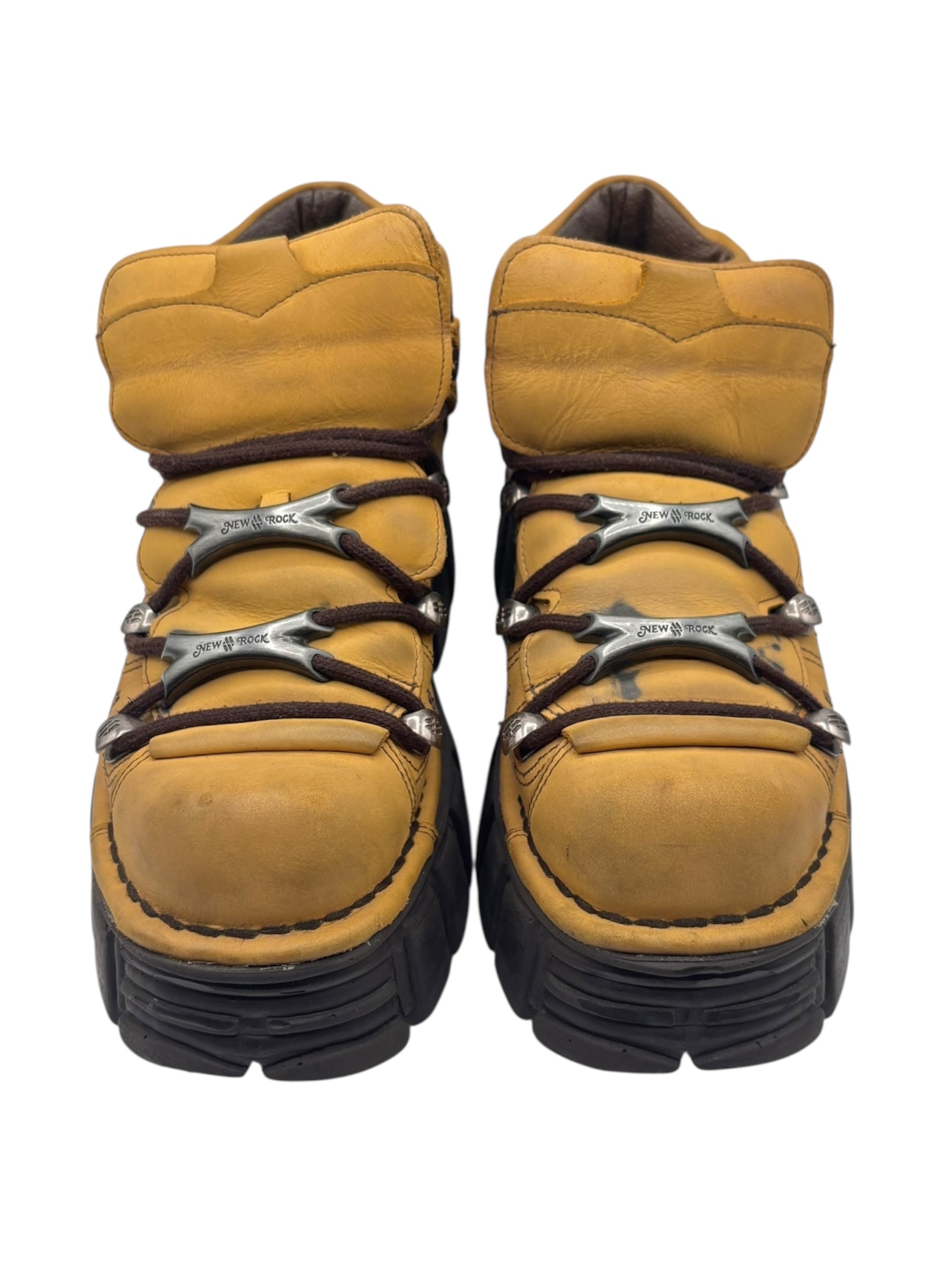 New Rock M-106 mustard color platform boots size 36