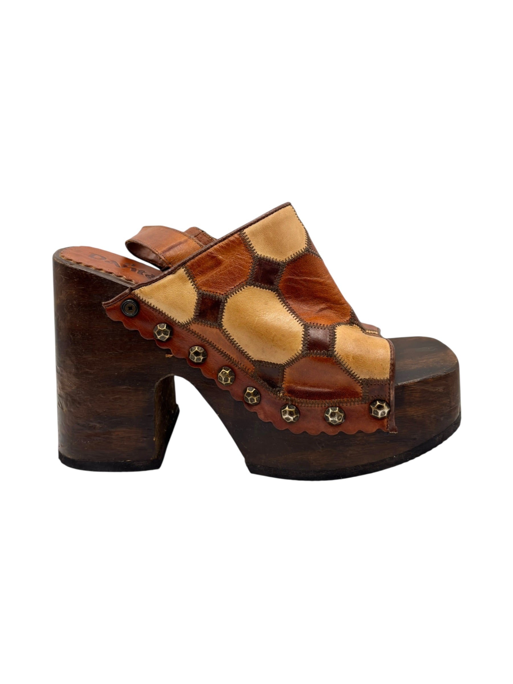 Vintage El Dantes block platform sandals size 38