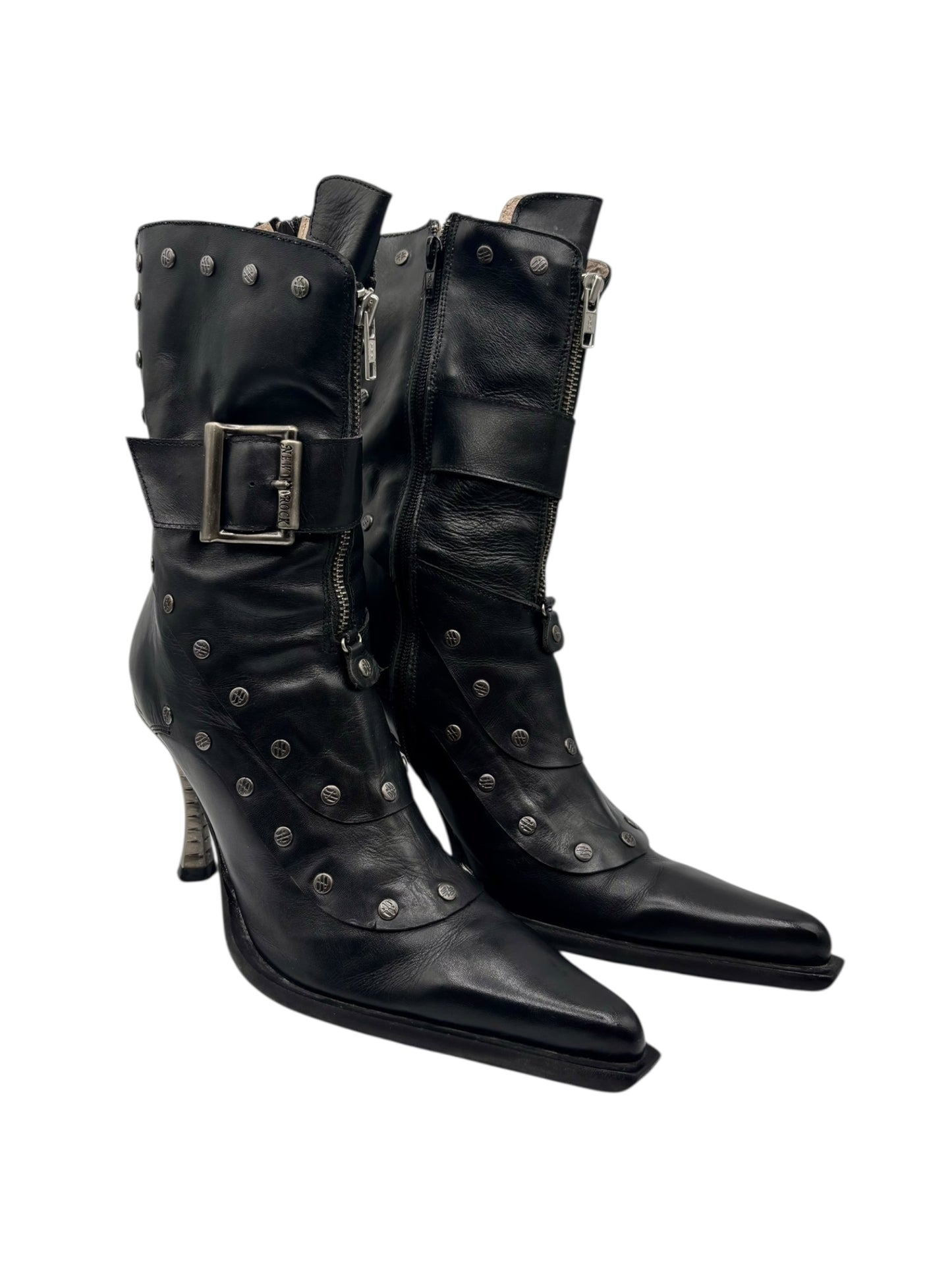 Vintage New Rock studded heels size 40