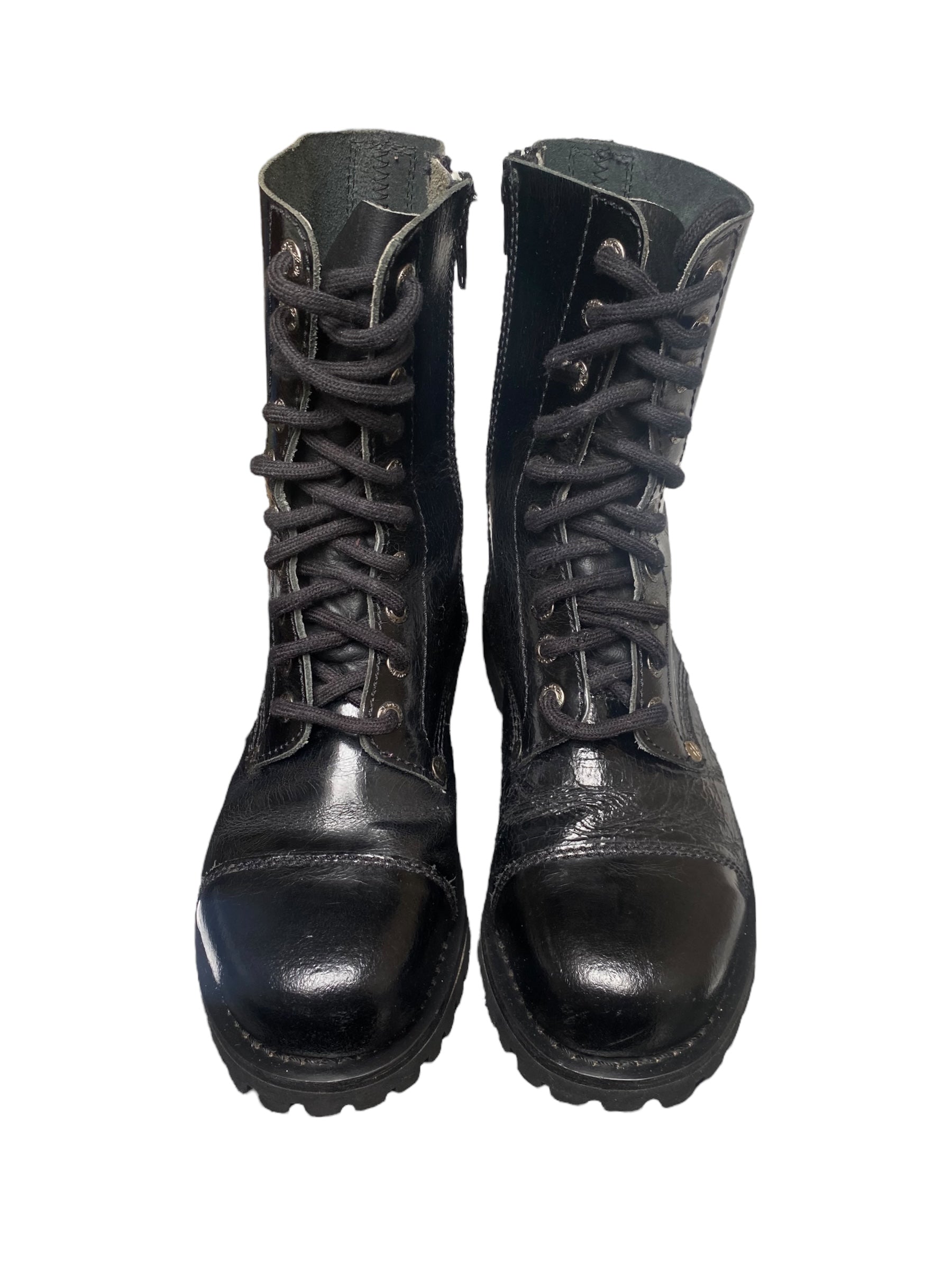 New Rock black leather boots size 37