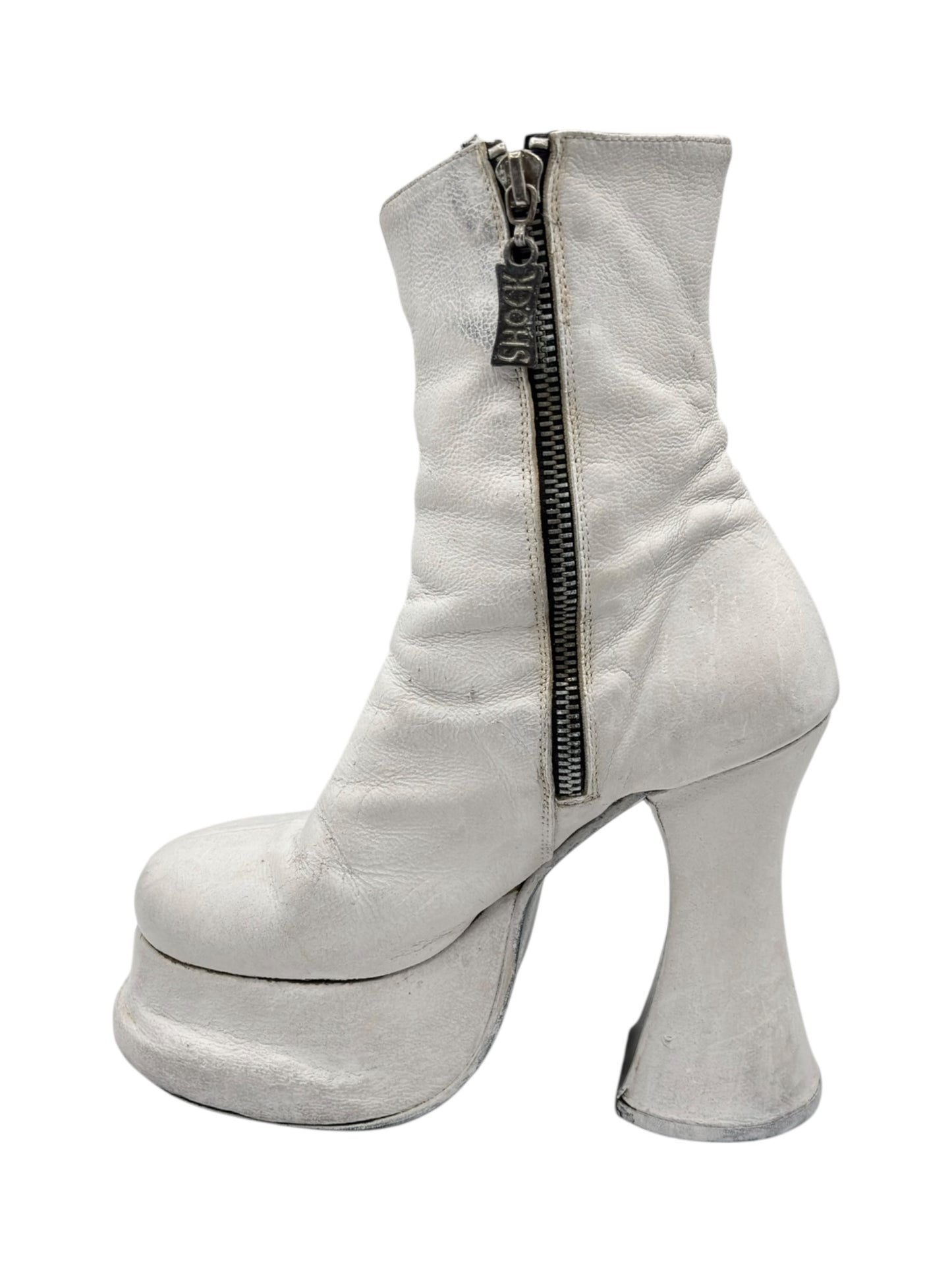 Vintage SHOCK white platform boots size 36