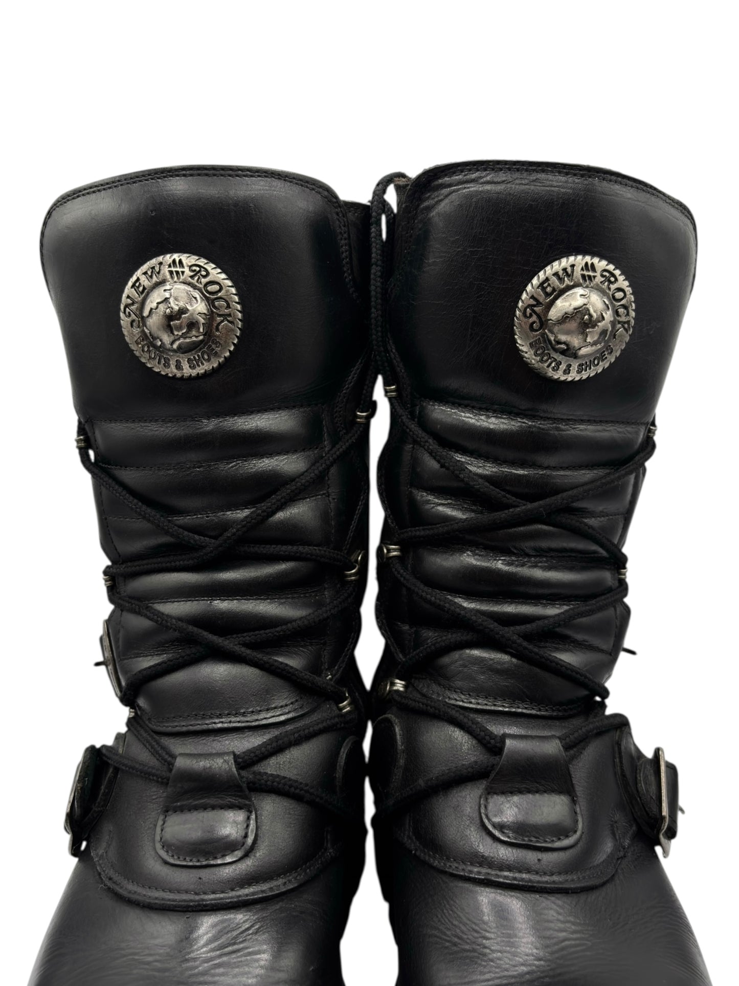 Vintage New Rock mid-calf reactor leather boots size 42