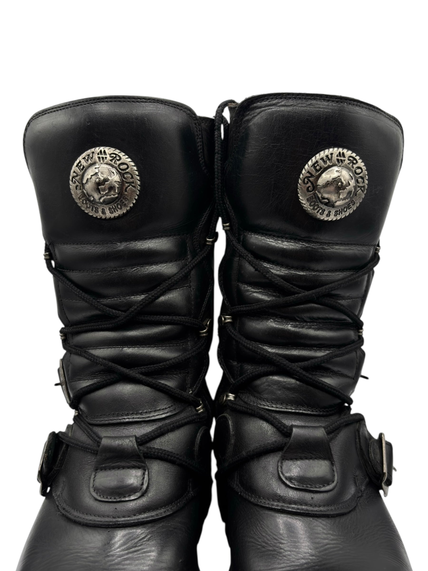 Vintage New Rock mid-calf reactor leather boots size 42