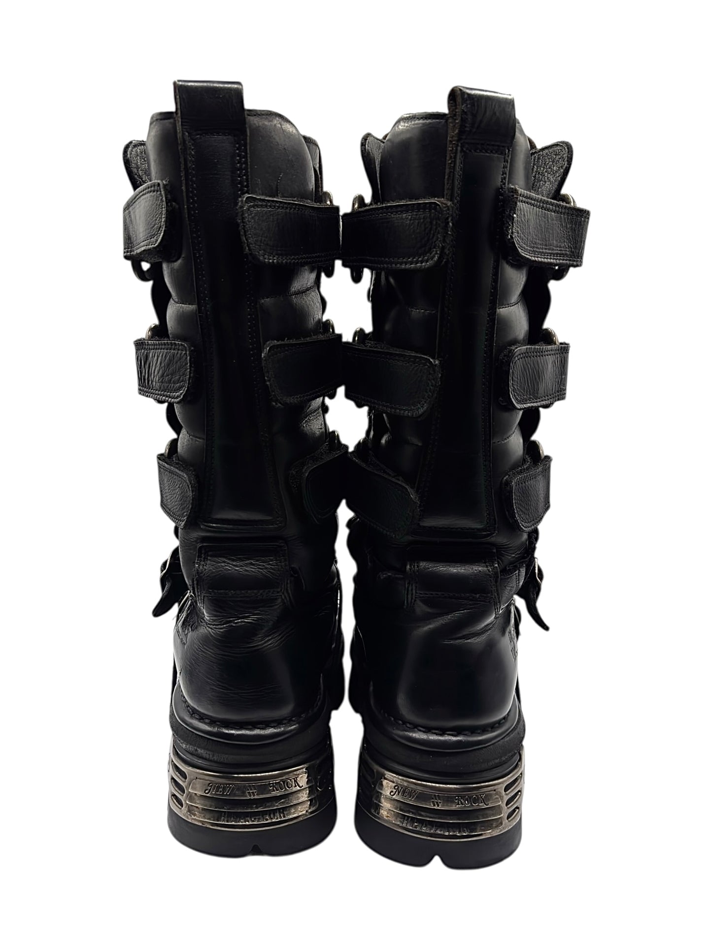 Vintage New Rock knee high reactor leather boots size 44