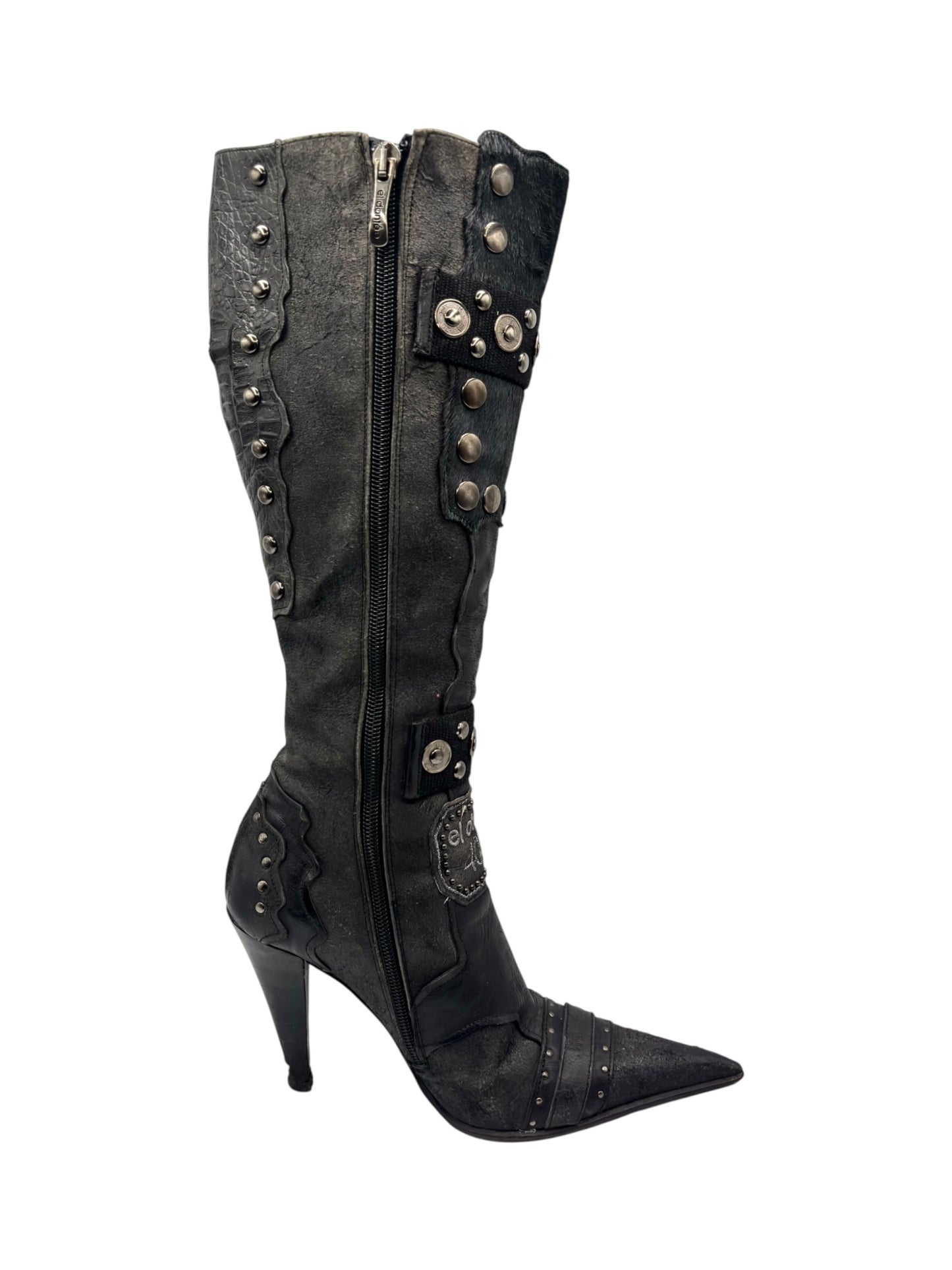 Vintage El Dantes knee high leather boots size 36